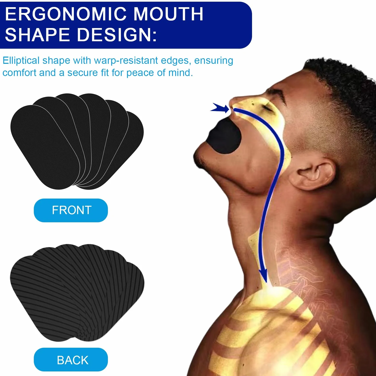 Cerotti Bocca per Dormire 30 Pezzi Mouth Tape for Sleeping Anti Russare Migliora Respirazione Nasale