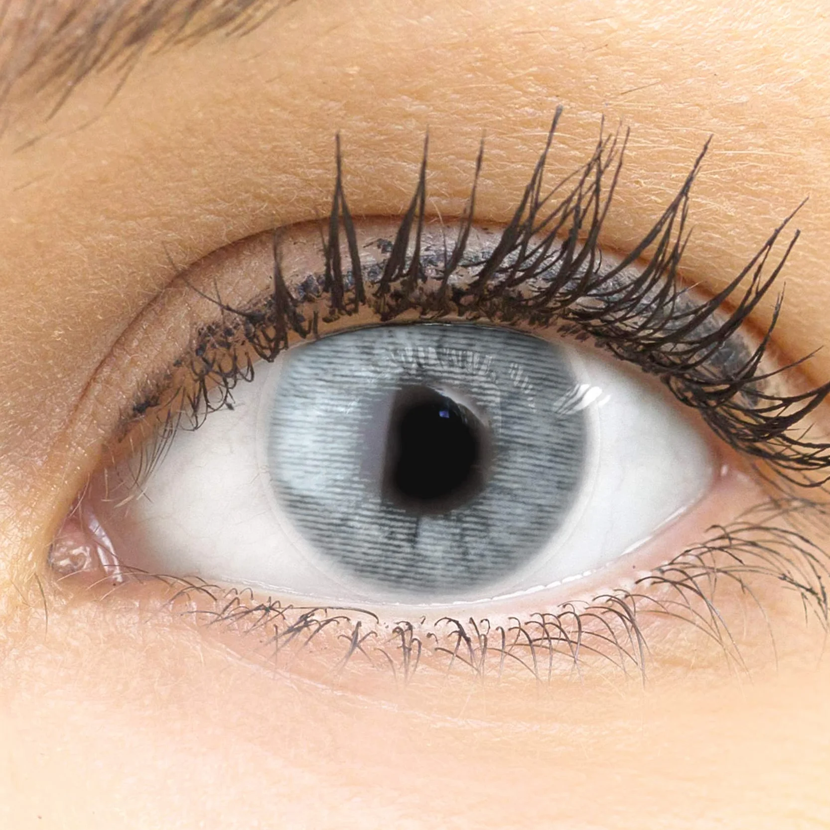 GLAMLENS Lenti a Contatto Colorate Keira Blue - Azzurre Mensili - Silicone Idrogel Blu Naturali - 2 Pezzi - DIA 14.2 - 0.00 Diottrie