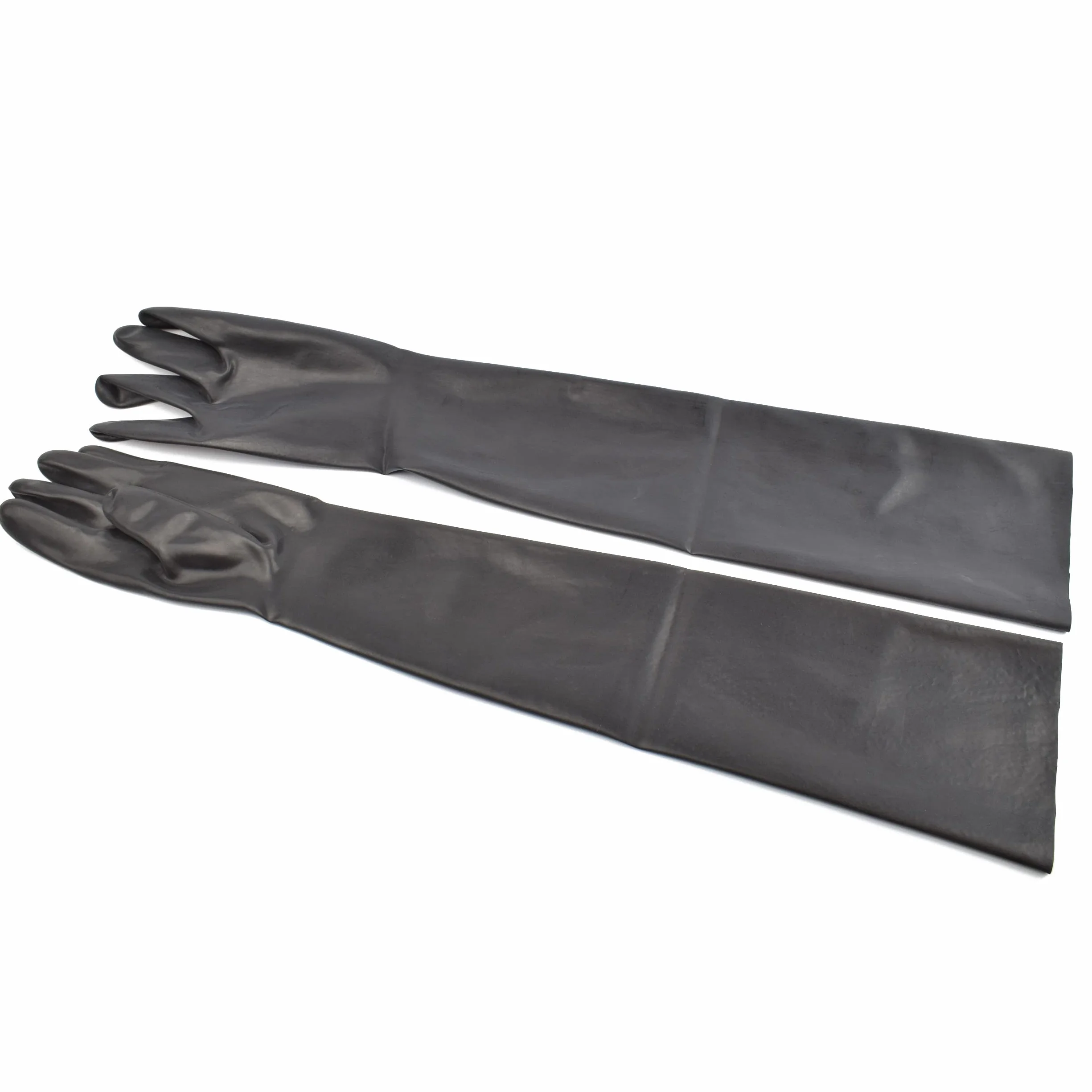 Rubberfashion Guanti in lattice lunghi fino al gomito per donne e uomini, coppia