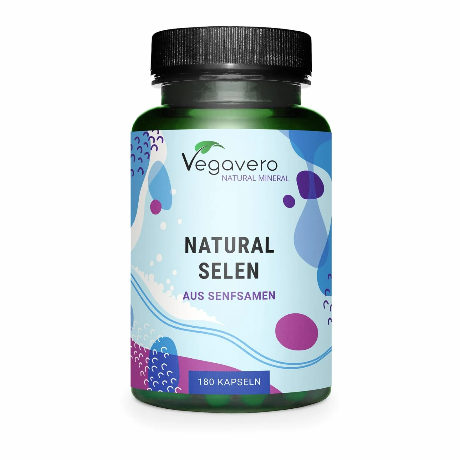 Selenio Integratore | 100 mcg | 100% NATURALE | 180 capsule (6 mesi di fornitura) | Certificato in Laboratorio | Vegan e Senza Additivi Artificiali | Vegavero®