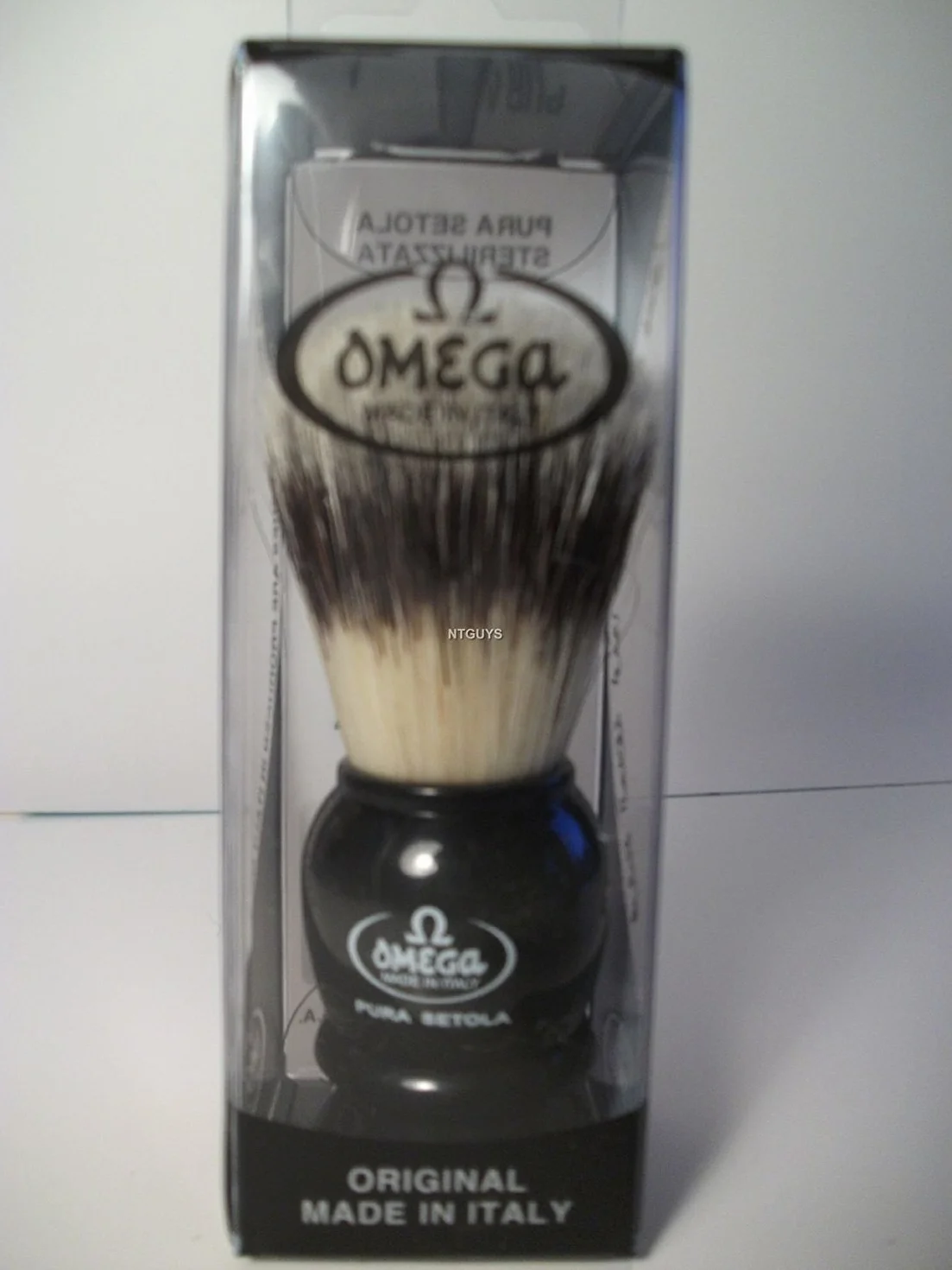 Pennello da Barba Omega #13522 Setole di Cinghiale Nero