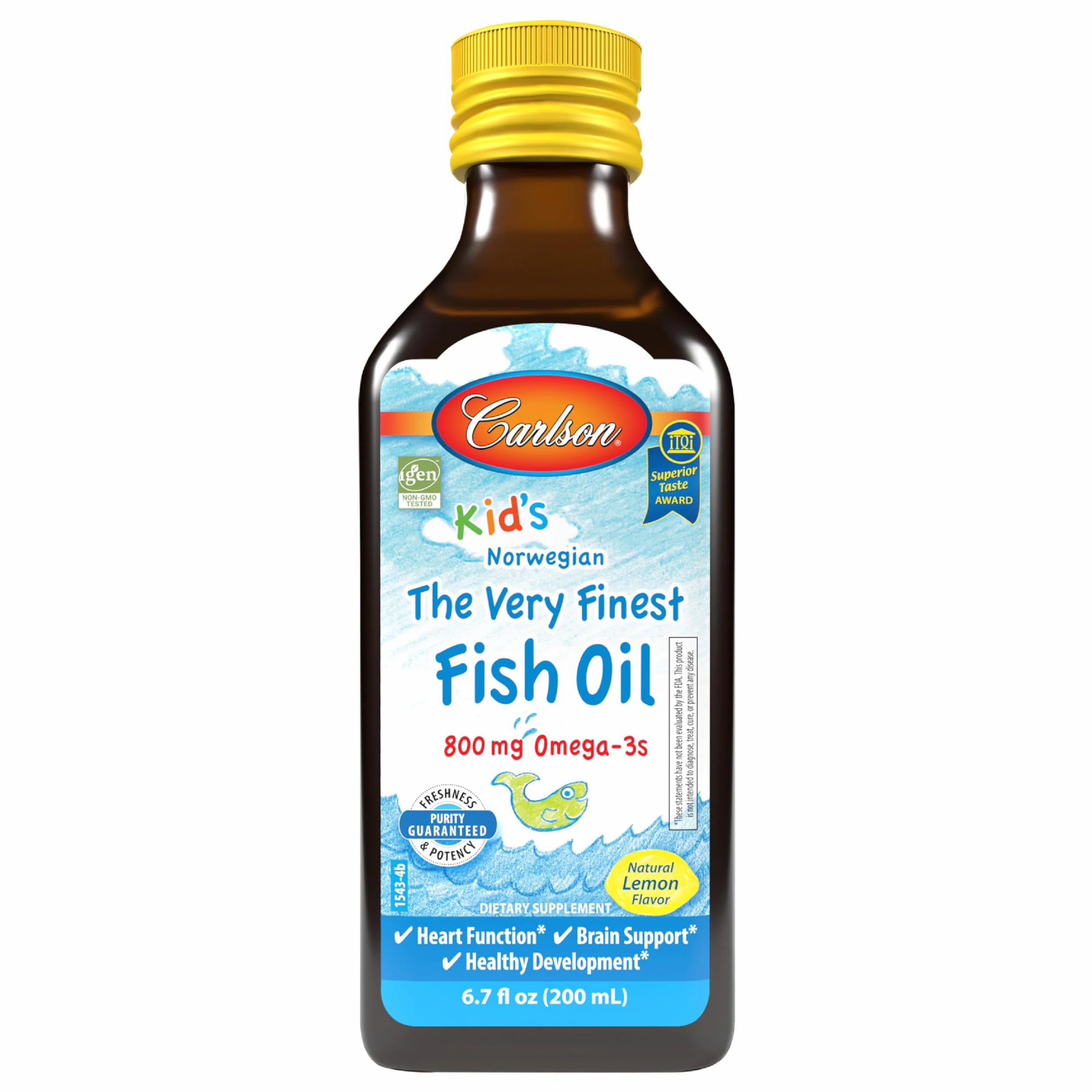 Carlson For Kids Very Finest Fish Oil Lemon, 200ml