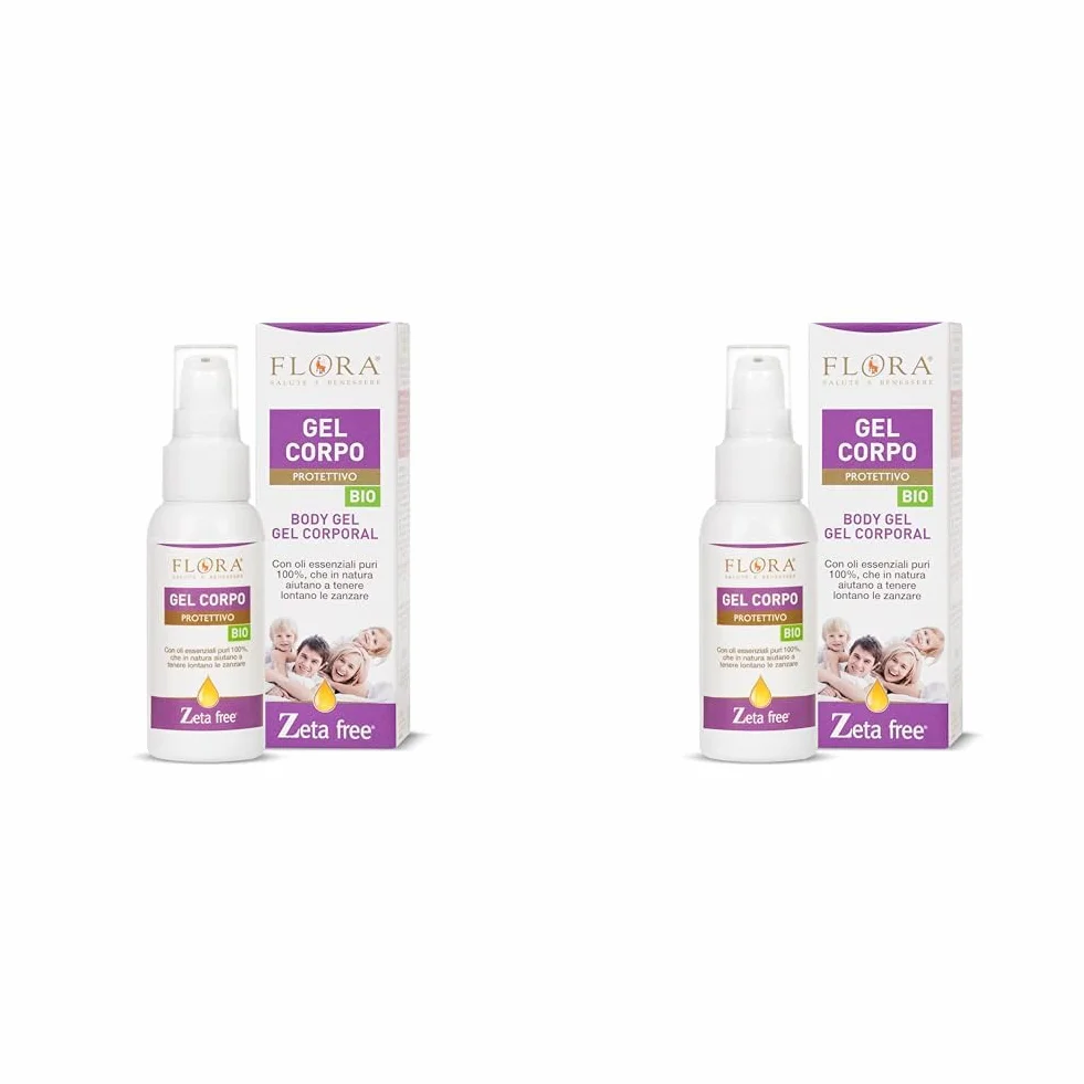 FLORA Zeta free Gel Corpo protettivo 50 ml Per un’estate serena liberi dalle zanzare Azione protettiva, emolliente e rinfrescante Aroma fresco, efficace e piacevole (Confezione da 2)