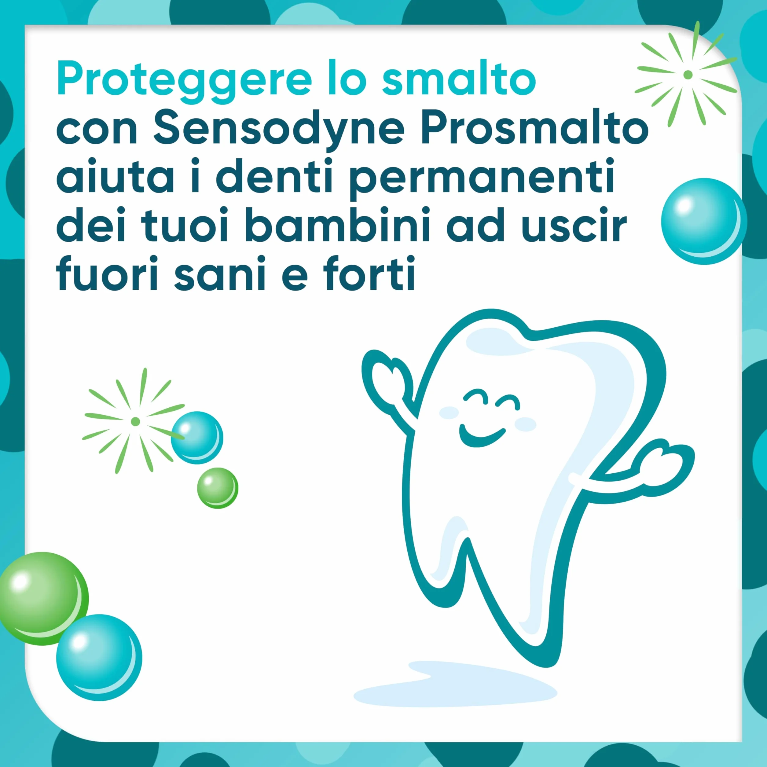Sensodyne Prosmalto Bimbi, Dentifricio quotidiano per Bambini 0-6 anni, rafforza delicatamente lo smalto e protegge dalla carie per 24 ore, Aroma Naturale Fragola e Menta, 50 ml