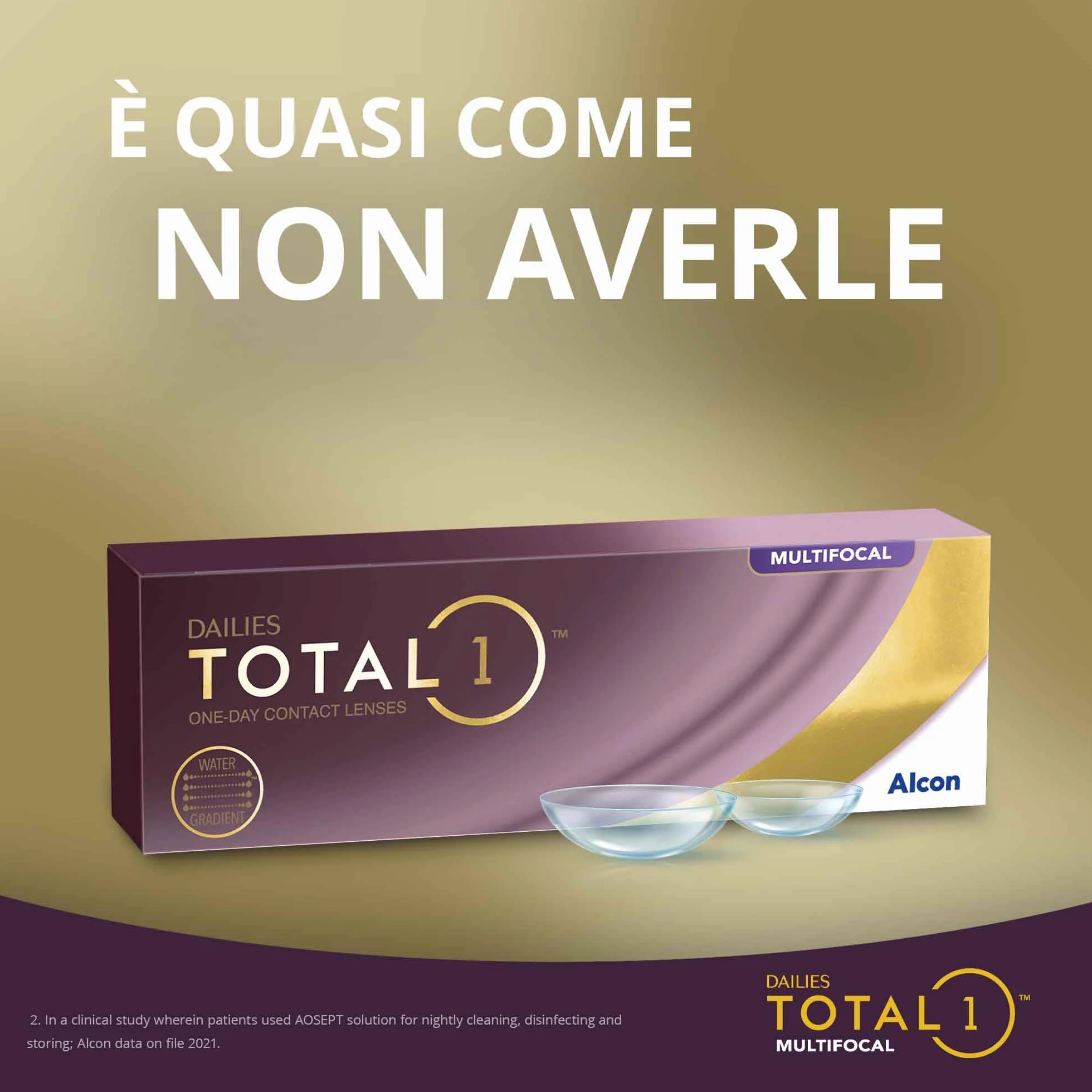 Dailies Total 1 Multifocal lenti a contatto giornaliere 30 pz BC 8.5 DIA 14.1 ADD LOW +02.25