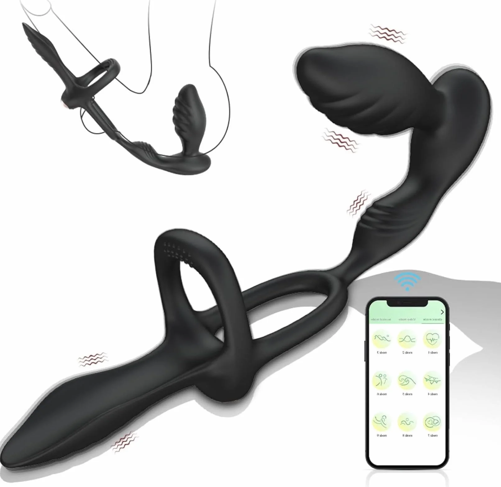 Torting Uovo uomo Potente Massaggio alla Prostata Ritardato Eiaculazione Butt Plug Sex Toy per gli Uomini Masturbare Dildo Macchina