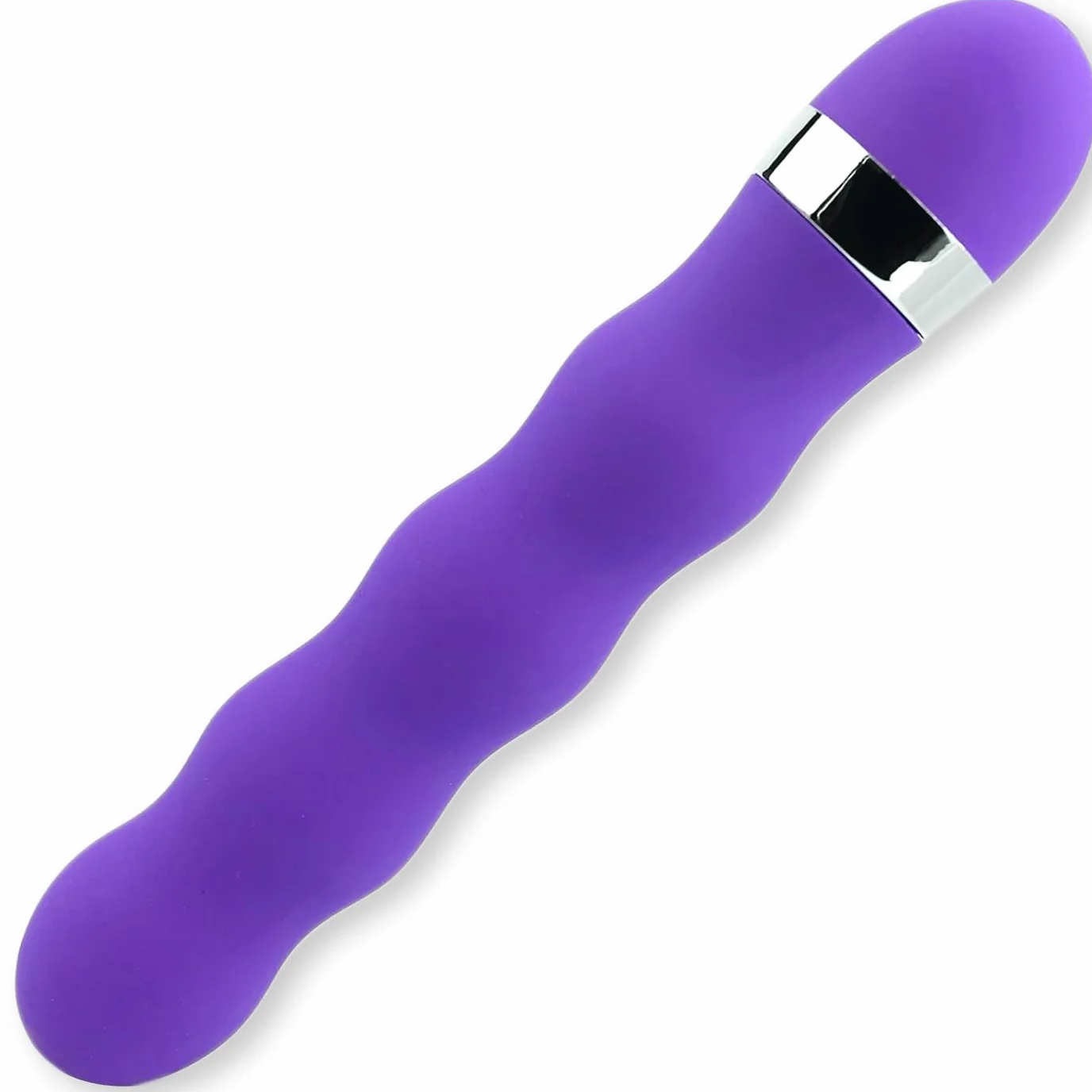 FOPS Vibratore Classico Viola per Donna Multivelocità Regolabile 18cm ⌀3cm Silicone Impermeabile Vibrante Silenzioso Sex Toy per Singolo Coppia W108-2