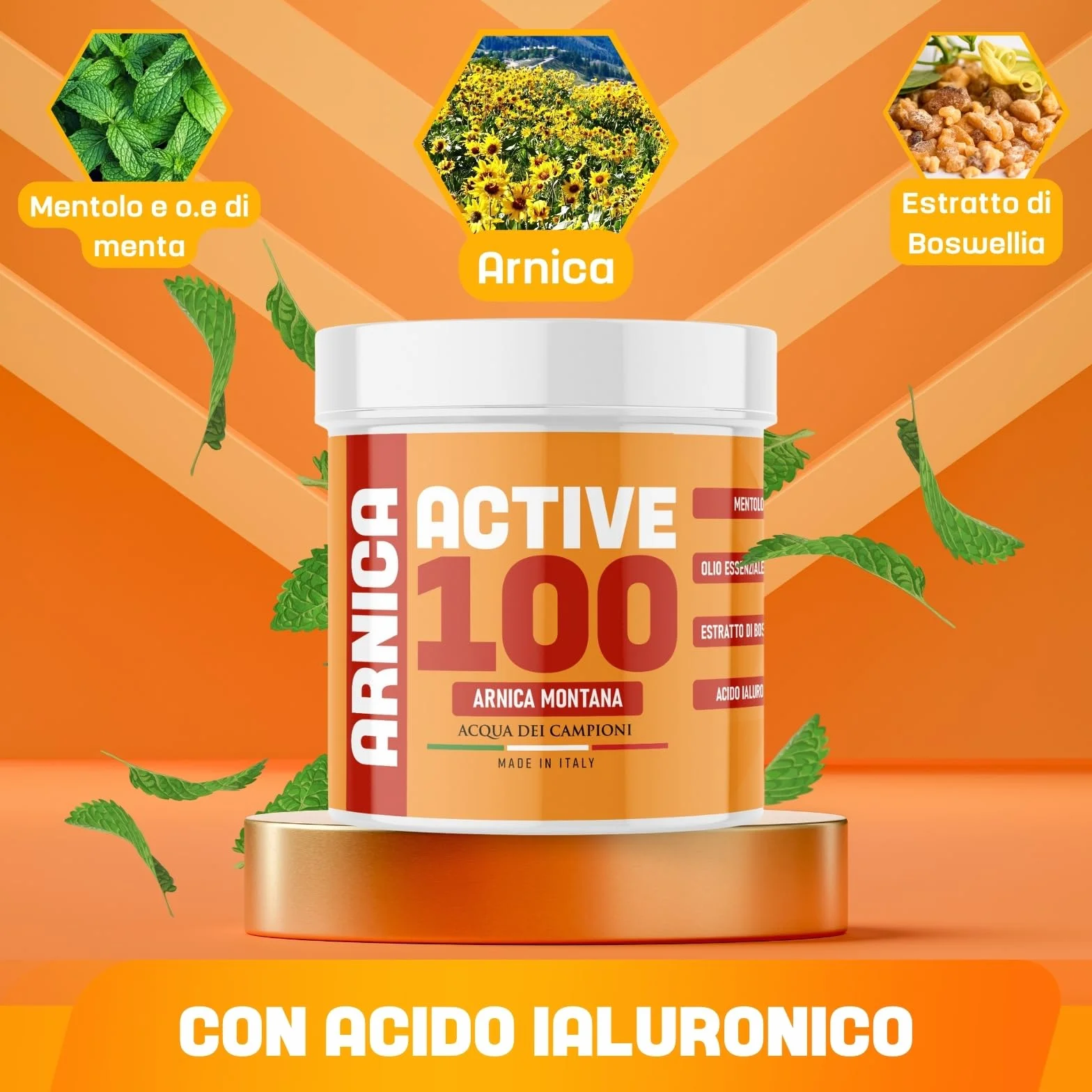 Arnica Per Cavalli Uso Umano con Acido Ialuronico 600ml Gel Extra Forte Mentolo e Boswellia Rinfrescante Non Unge Crema Masaggio