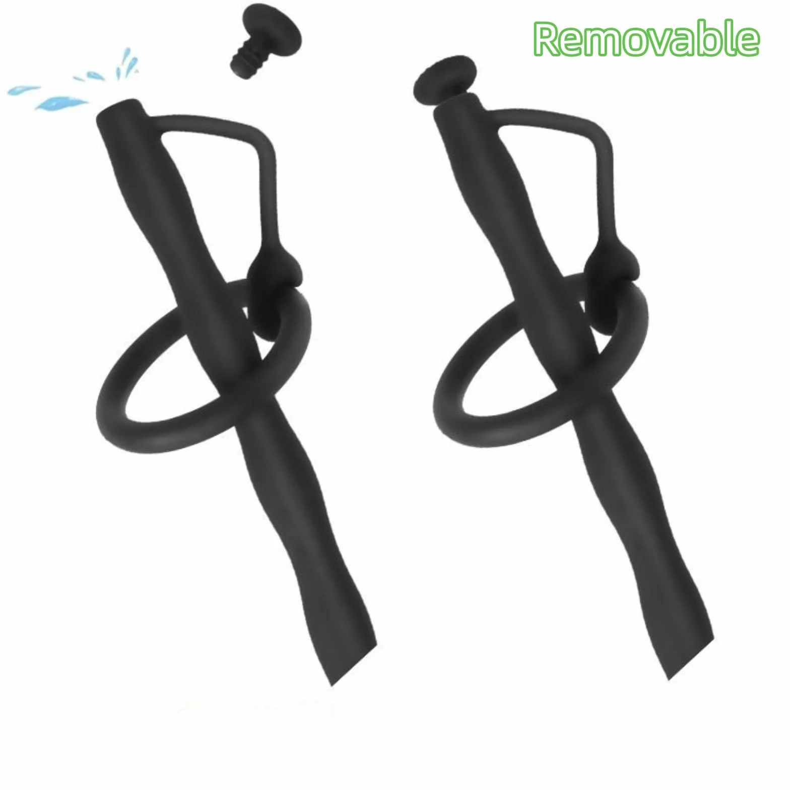 Sonda uretrale cava staccabile nera per uomini, lunga 30 cm, adatta ai principianti-ITRM5801 (L)