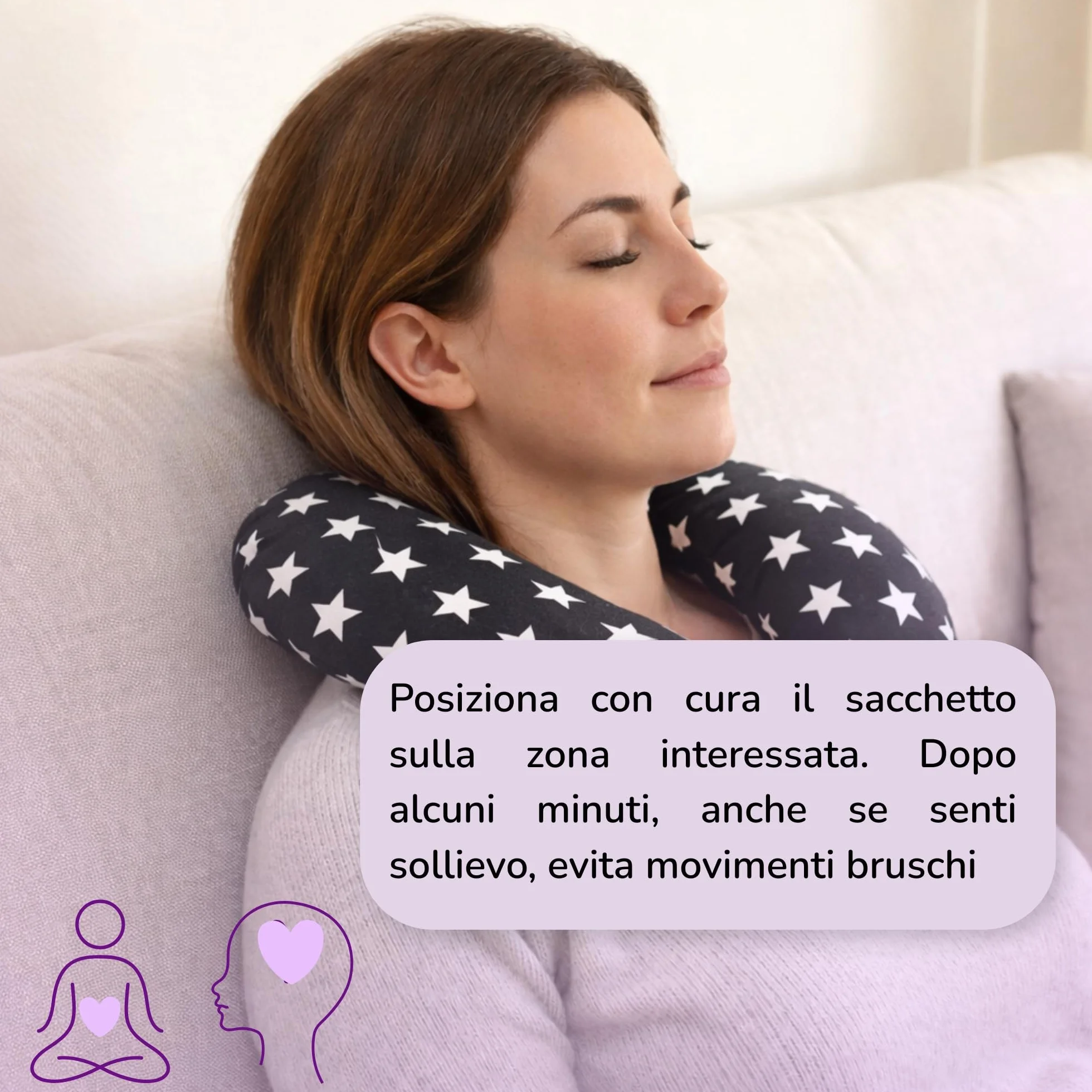 LOLA & GALA Cuscino Termico per Microonde | Cuscinetto Termico Cervicale | Riscaldante per Collo con Copertura Lavabile | Contiene Semi di Grano + Lavanda + Gel di Silice
