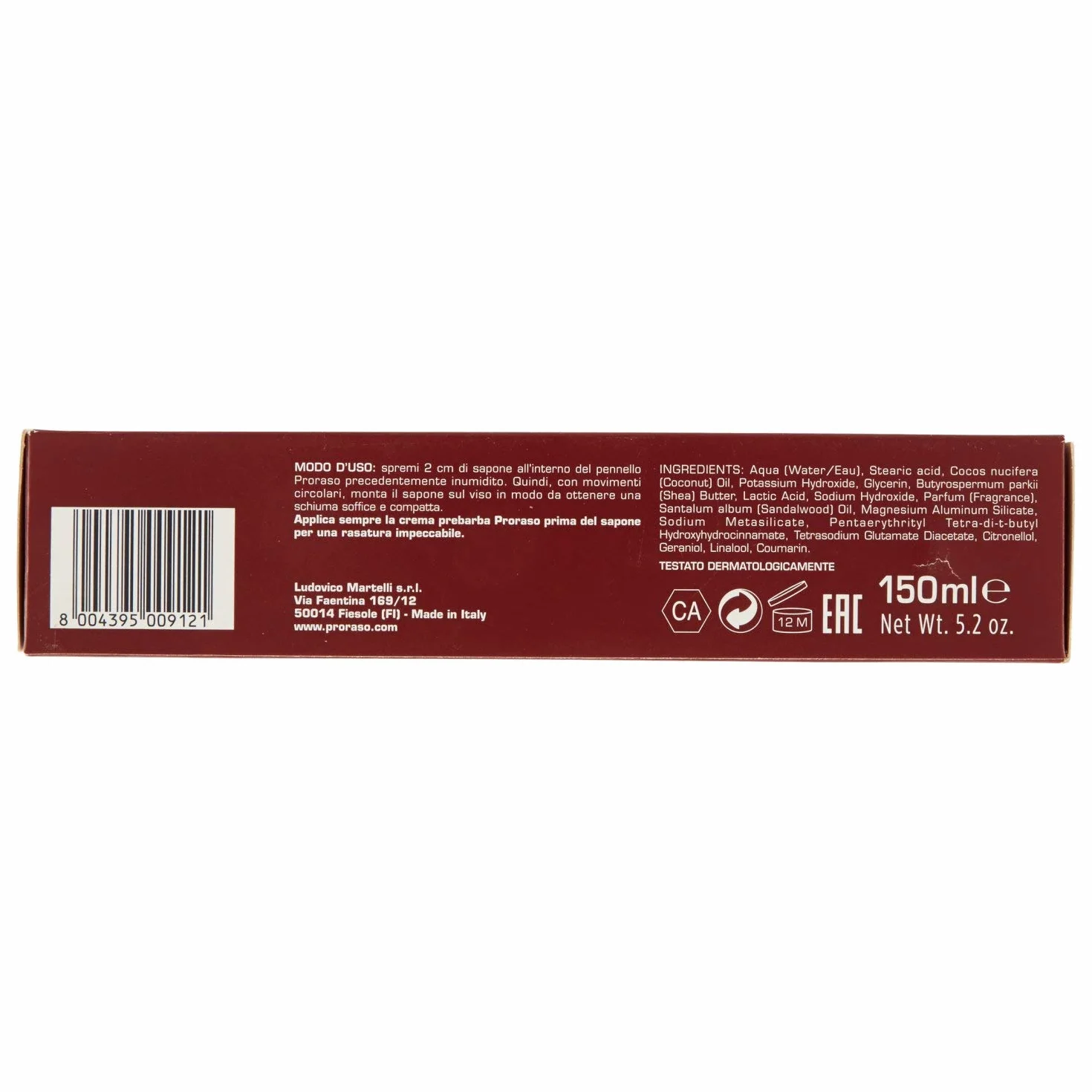 Proraso Sapone, Rosso