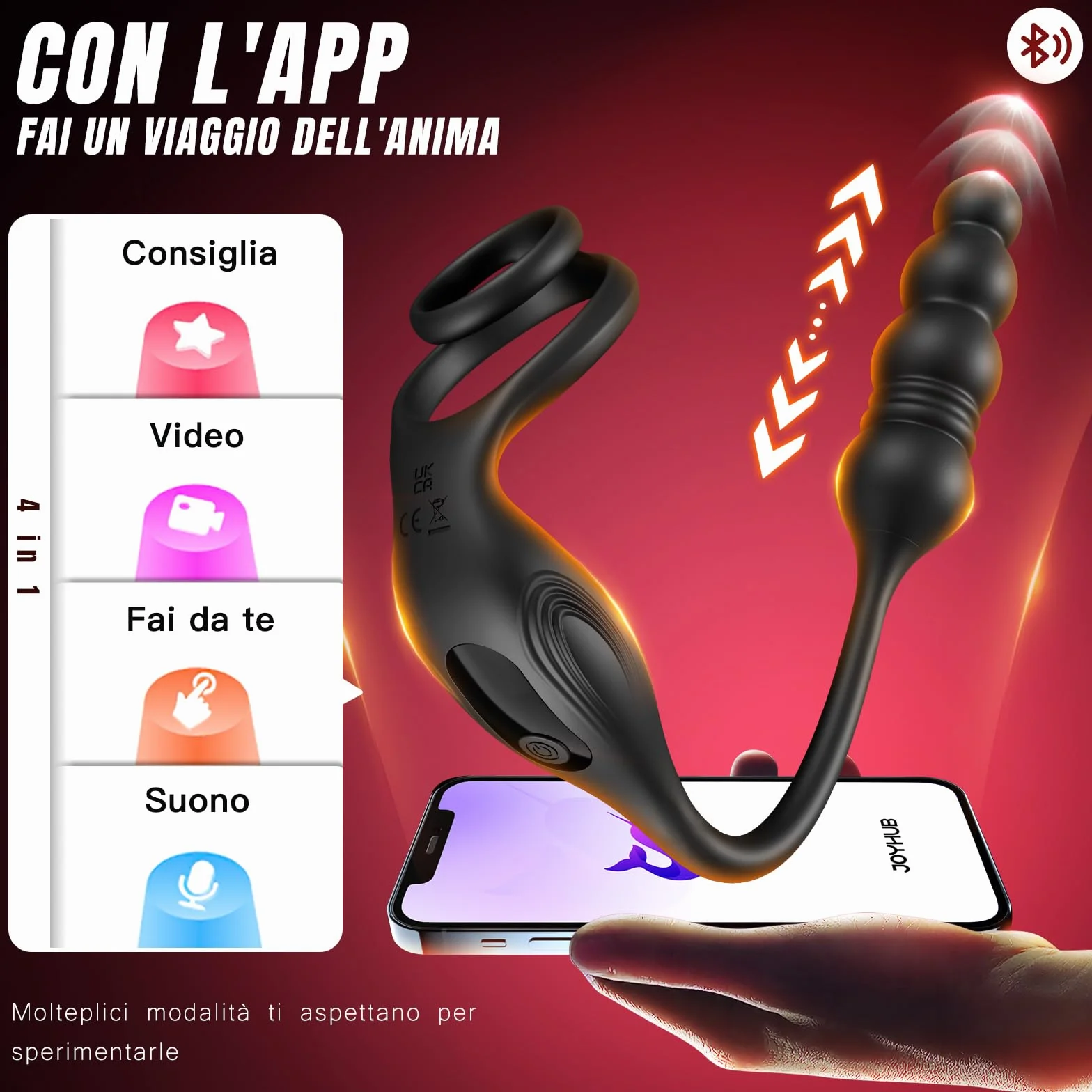 Vibratore per Uomo Stimolatore Prostata Anal Plug Sex Toys, Vibratore Anale Dildo Anale Plug Analesex Toy con Telecomando, Sex Toy Uomo Donna Butt Plug 9 Mode Télescopique & Vibrations Interazione AI
