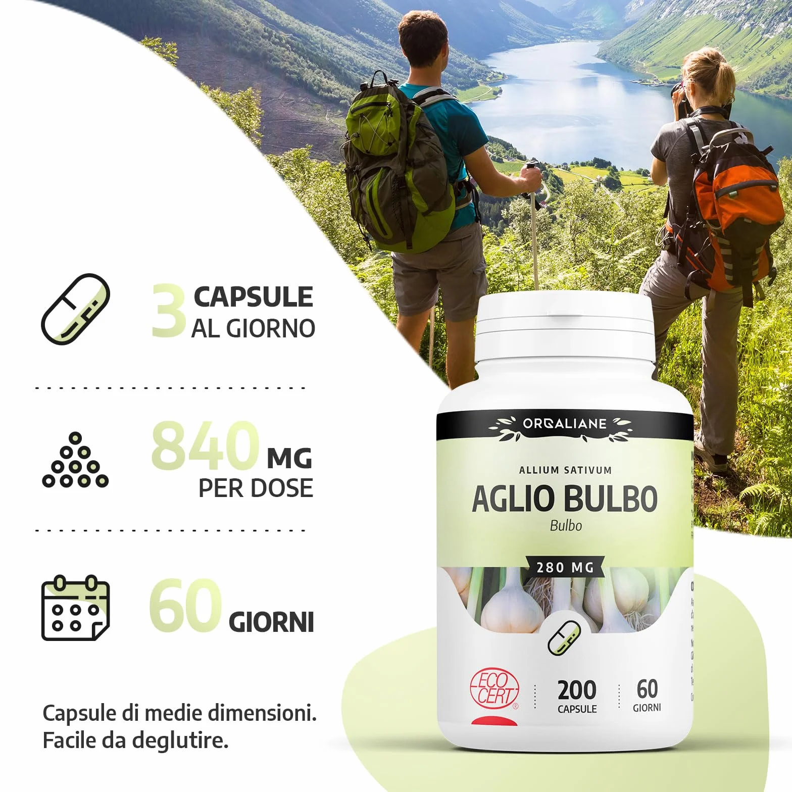 Aglio bulbo Biologico - 280mg - 200 capsule