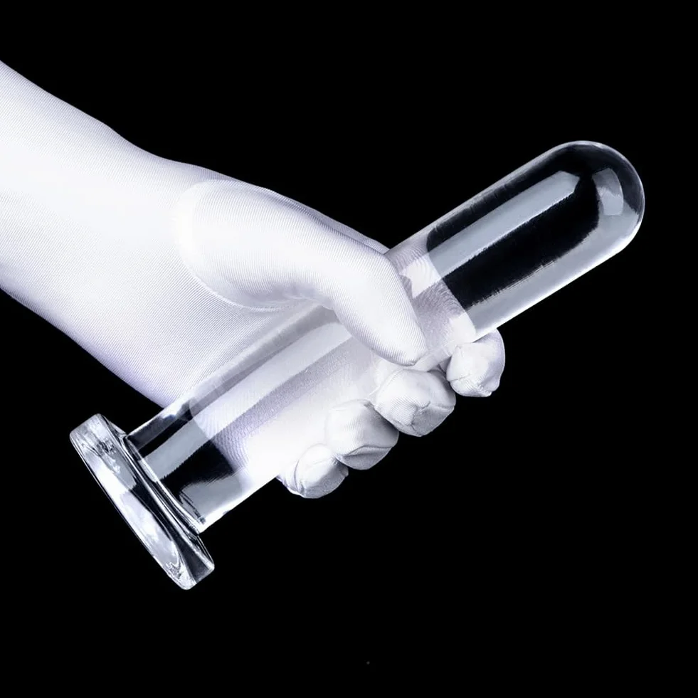 Roluck Plug Anale con Ventosa, TPE Dildo Trasparente Giocattoli Sessuali per Uomini Massaggio della Prostata Anale Masturbazione Stimolazione del Punto G per Donne (S)