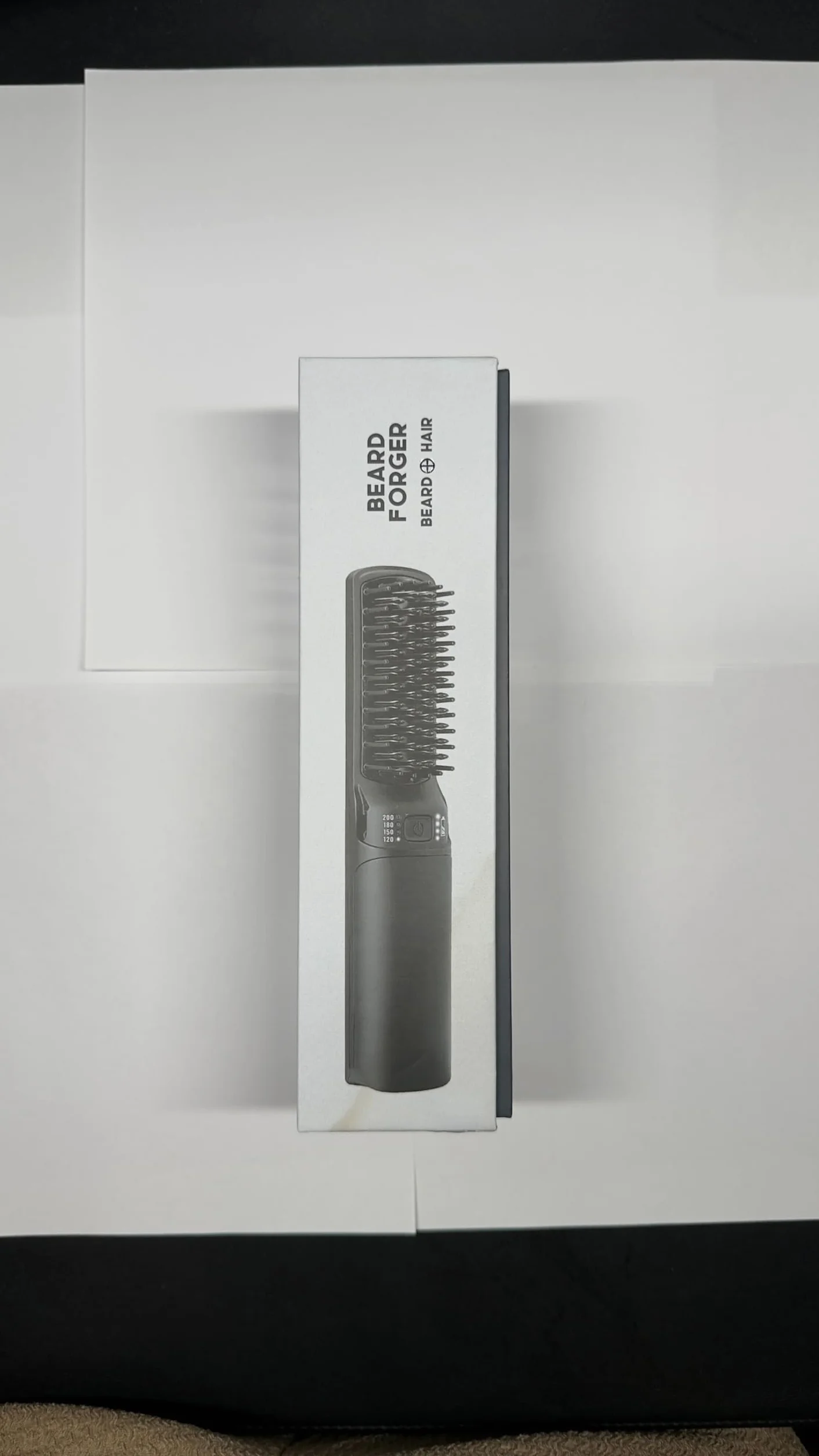 Odenson Beard Forger - Spazzola e piastra riscaldata a batteria per barba e capelli