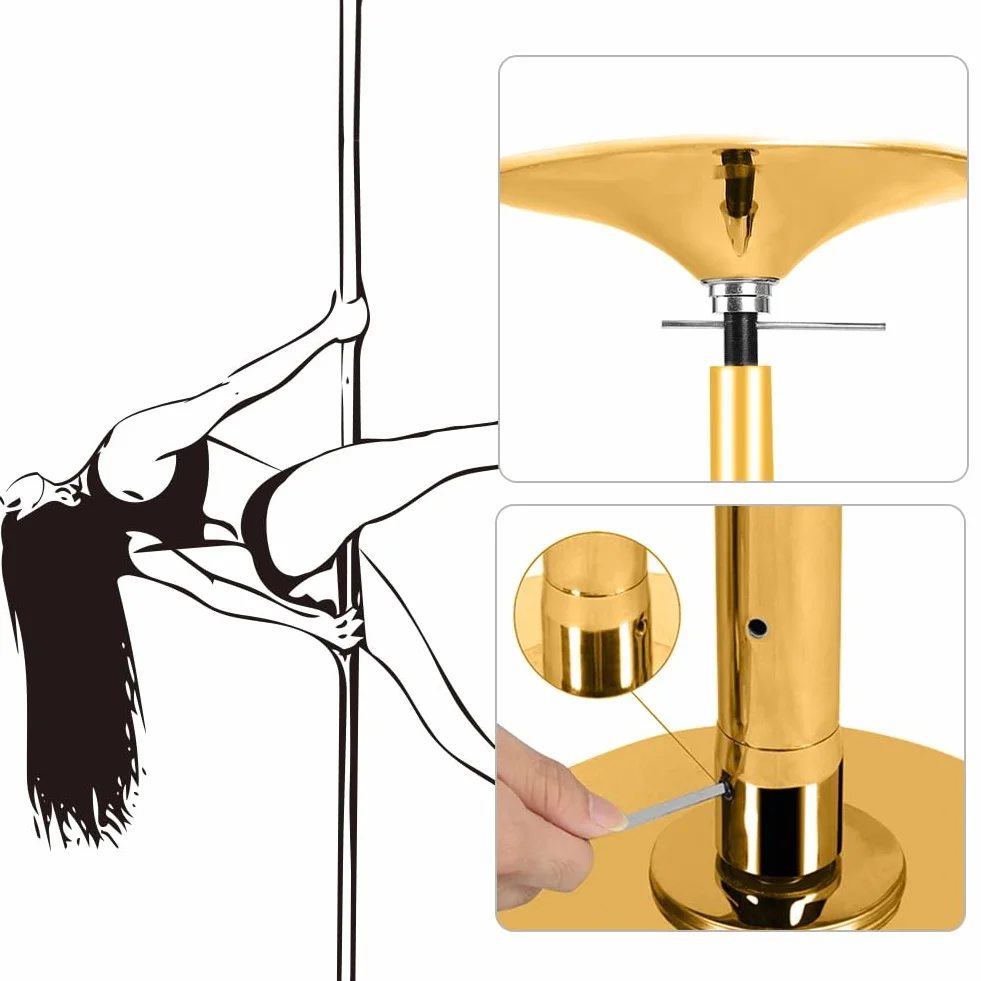 Roluck Pole Dance Accessori asta da ballo diametro 45 mm professionale 25 cm