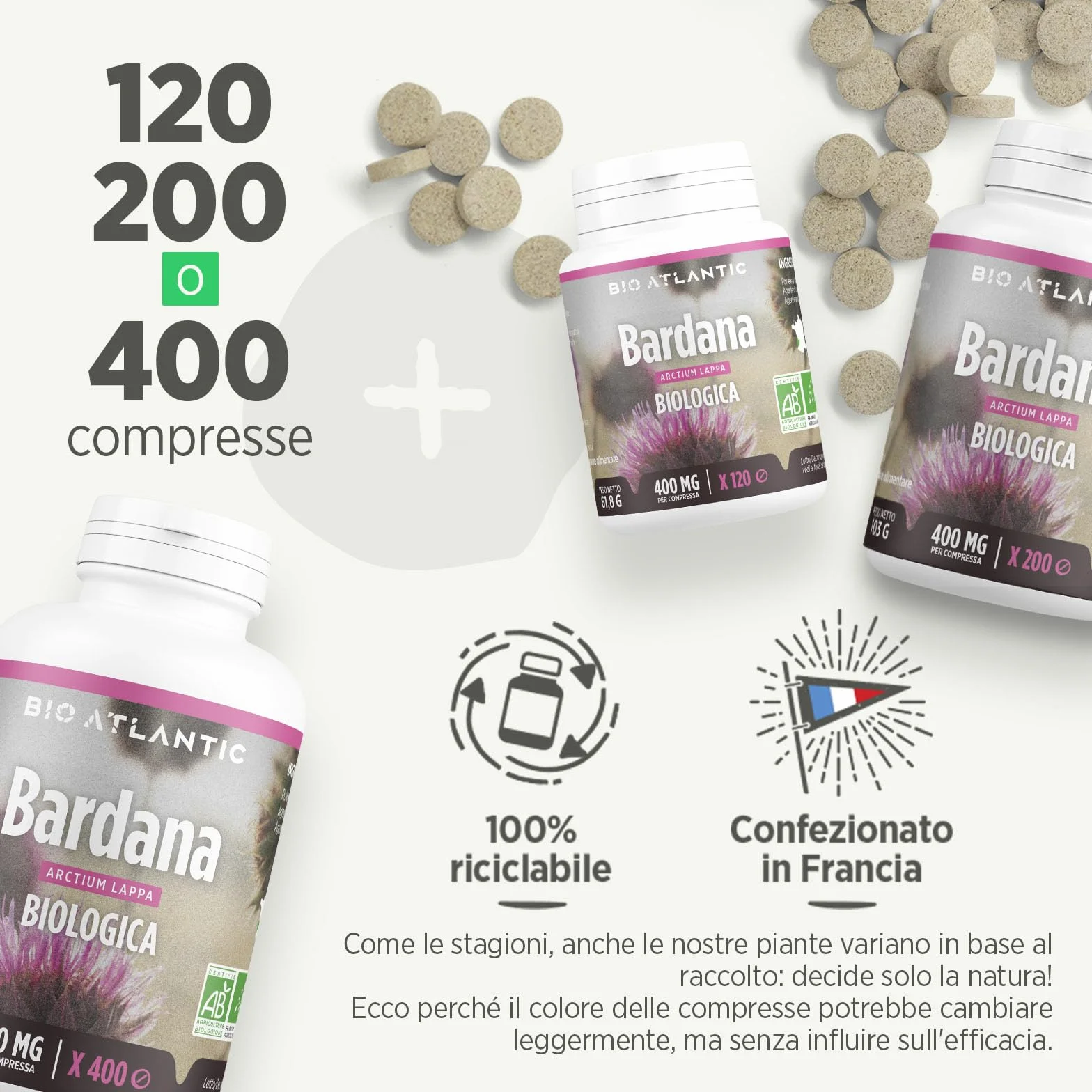 Bardana Bio 400 mg - 200 compresse