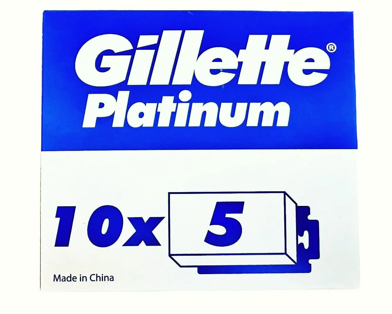 Gillette per Rasoio di Sicurezza, Lamette Barba Platinum con 50 pezzi di Ricambio, Rasatura Profonda e Confortevole in Acciaio Inossidabile e Filo Trattato al Platino