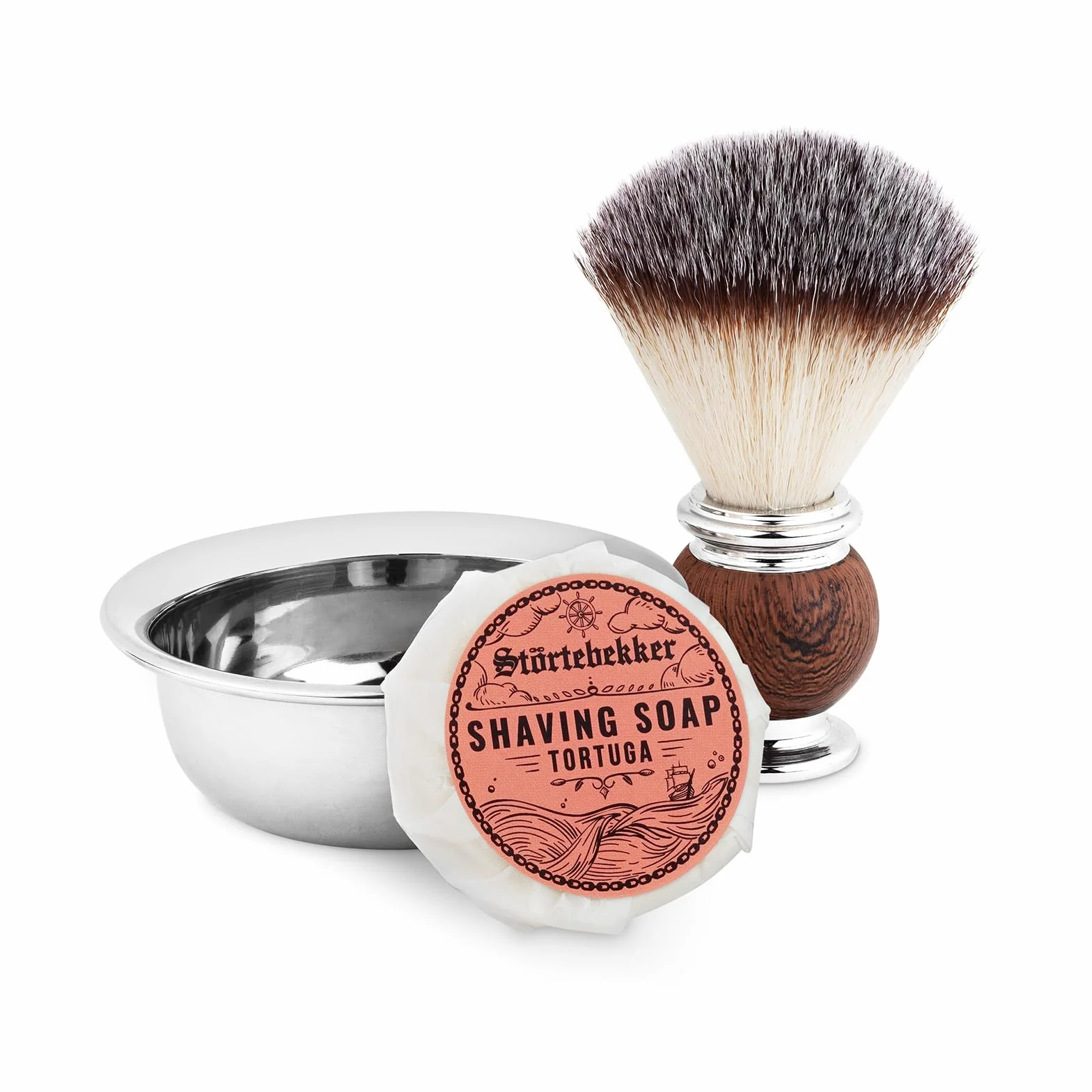 Störtebekker Premium Sapone da rasatura (Tortuga) - per una ricca schiuma da barba - Perfetto per la rasatura con rasoio di sicurezza e rasoio a lama dritta - vegano - fatto a mano (70g, 1pc.)