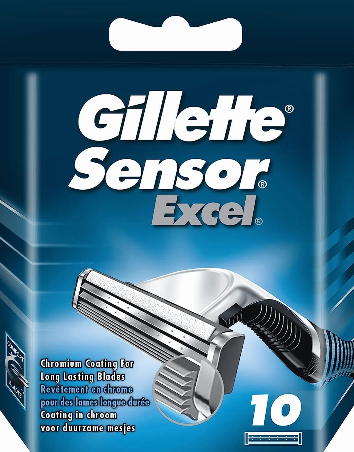 Gillette Sensor Excel - Pezzi di rasoi per gli uomini, 10 unità
