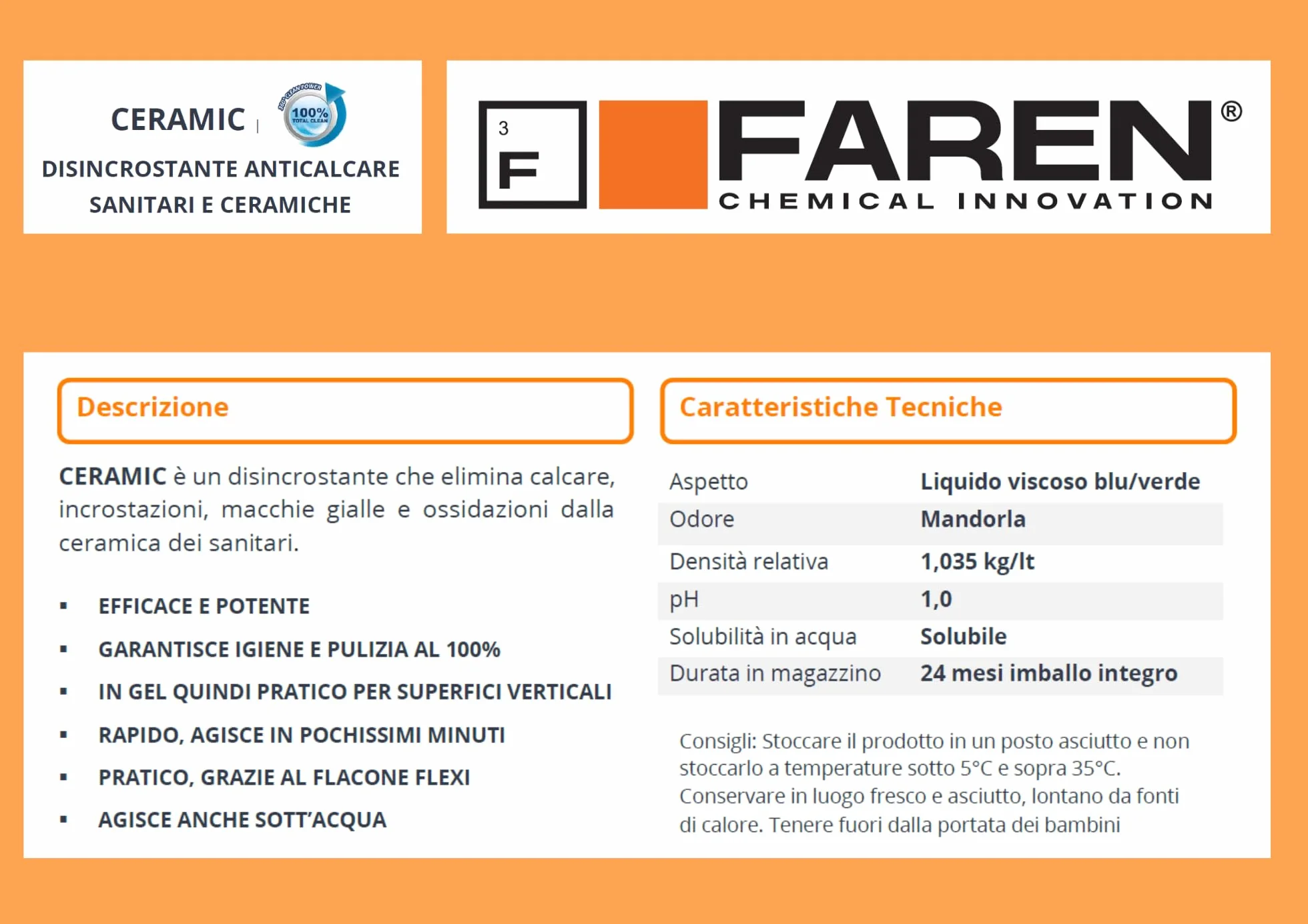 Faren CERAMIC Gel Disincrostante Anticalcare 750ml