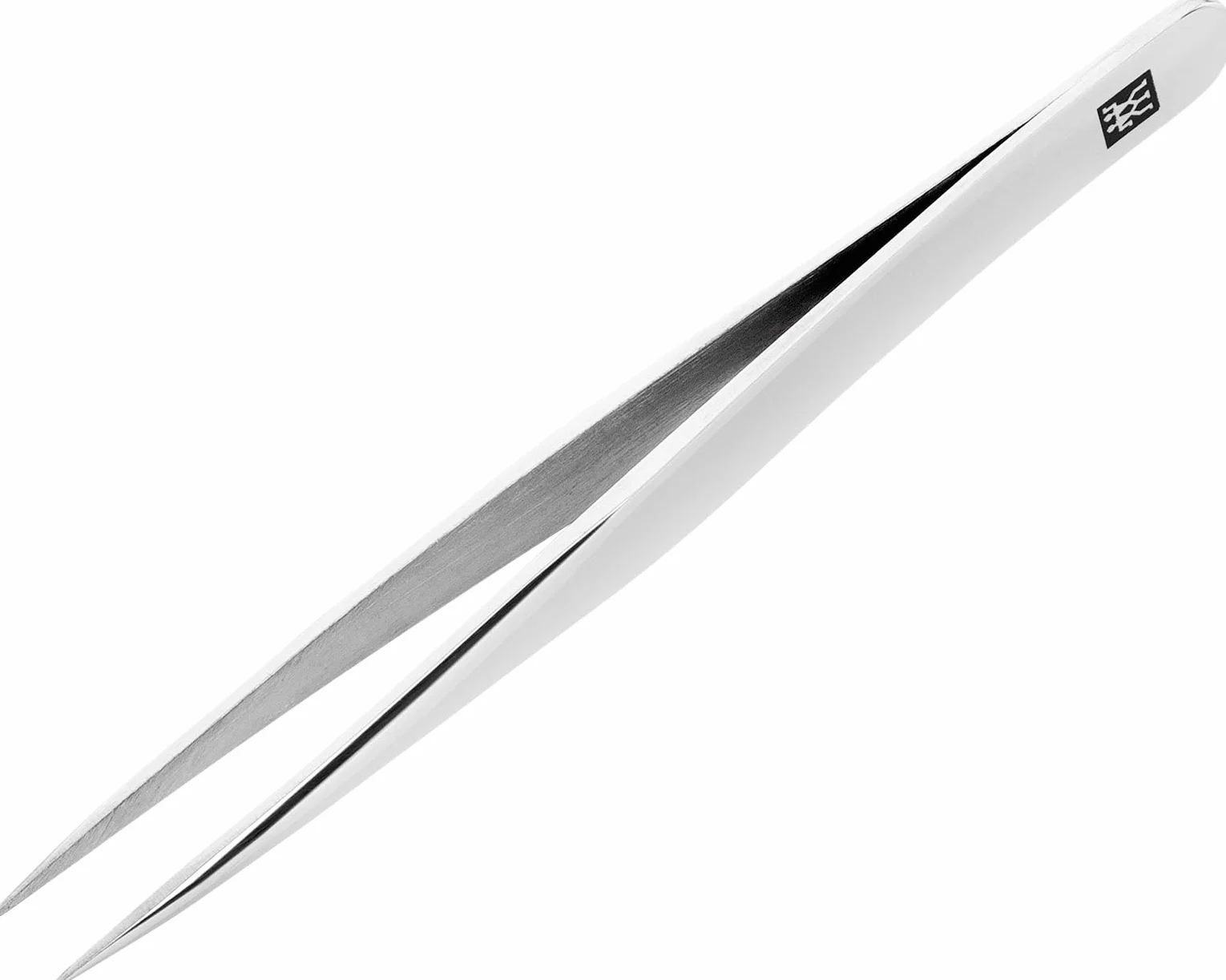 ZWILLING Pinzetta appuntita (rimozione di schegge, peli incarniti o sottili, punte affilate a mano e irruvidite), lucida, argento, 90 mm