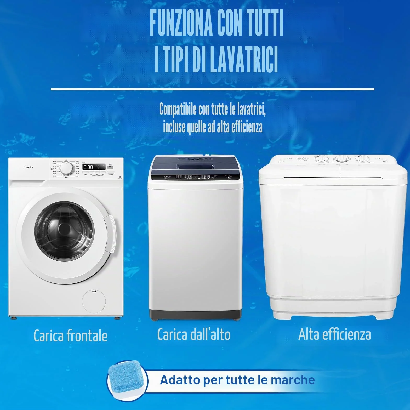 Detergente per Lavatrice Tabs Anti-limescale 24 Tablets
