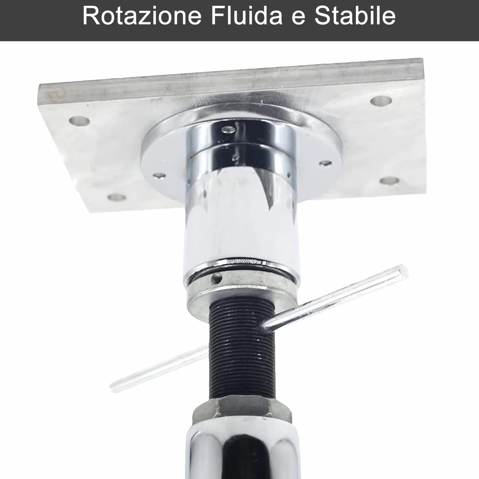 PRIOR FITNESS Supporto a soffitto per Asta da Danza 40mm 45mm Piastra Fissa Kit Montaggio
