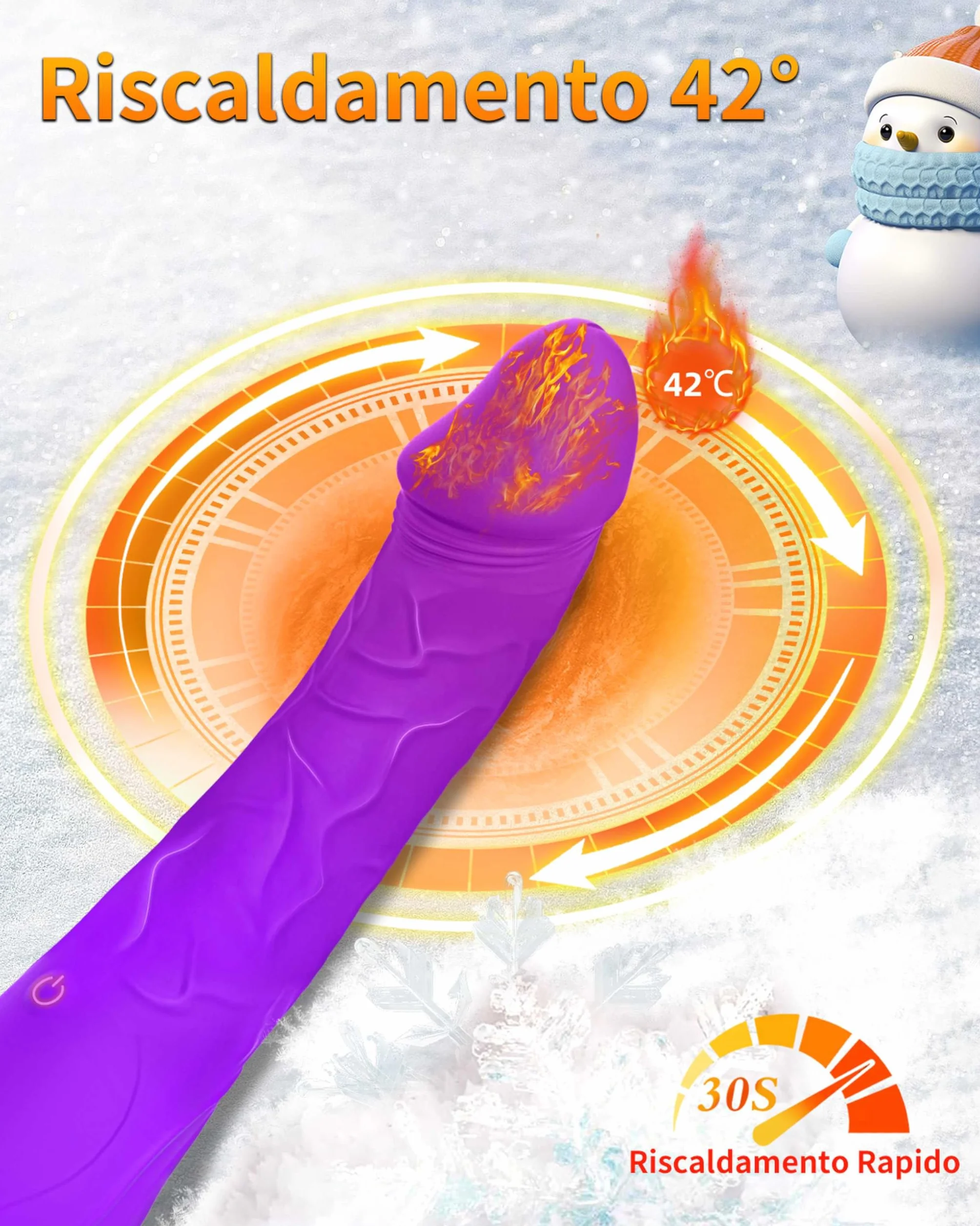 Coyoho Vibratoreper Donna Punto G Squirting Sex Toys Realistico Dildo Clidoride Uomo 10 Modalità Sexyshop Oggetti (viola)