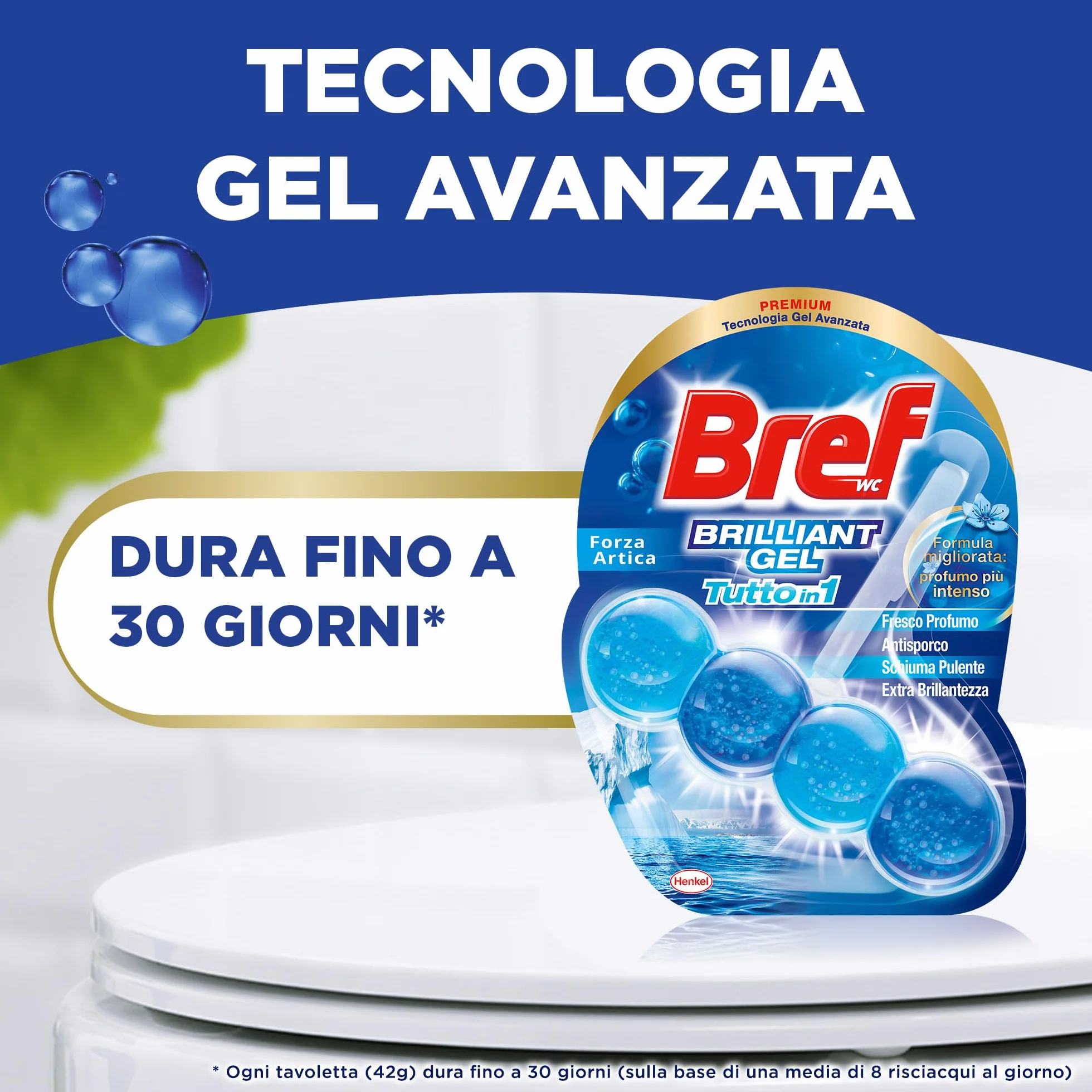 Bref Brilliant WC Forza Artica, 11 pezzi