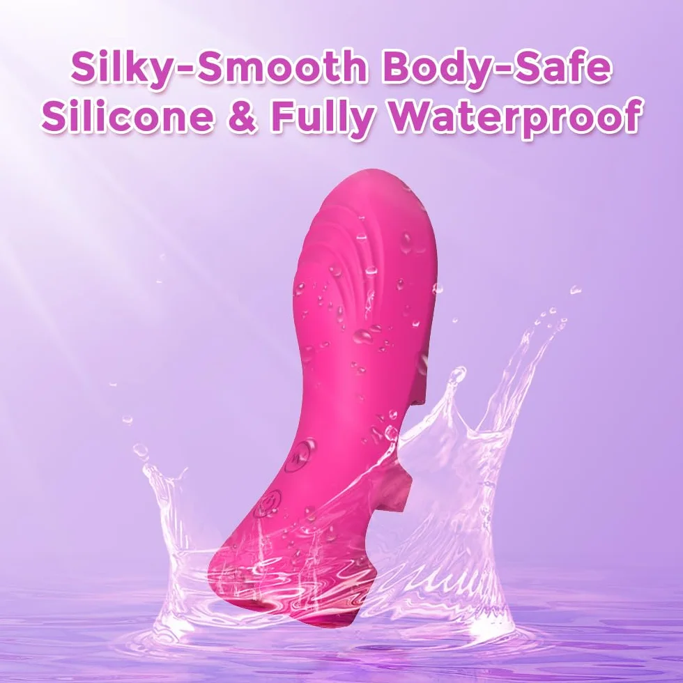 Mini Vibratori Proteggi dita per Coppia, Vibratore Sex Toys per Stimolare il Clitoride Donna, Medical Silicone Giocattolo Sessuale con 10 Funzioni di Vibrazione e Riscaldamento (YDL-012)