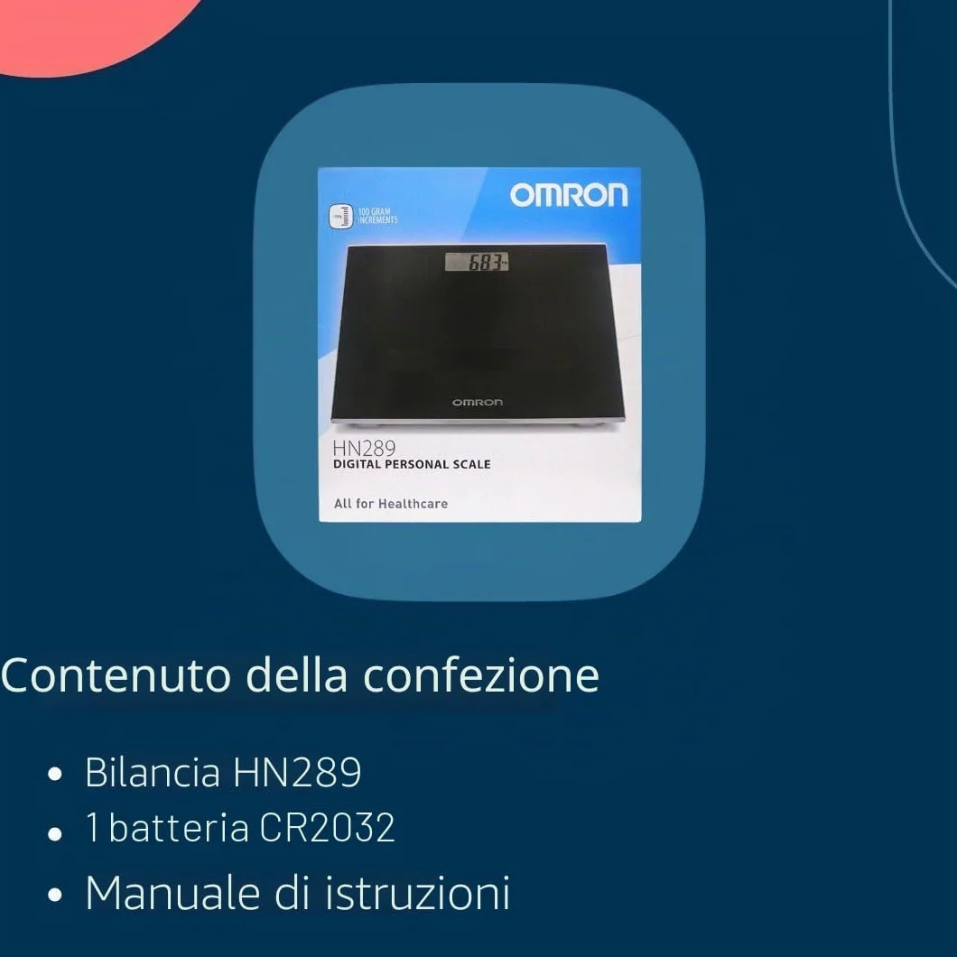 OMRON HN289 Bilancia Pesapersone Digitale Accensione Spegnimento Automatico Design Extra Sottile