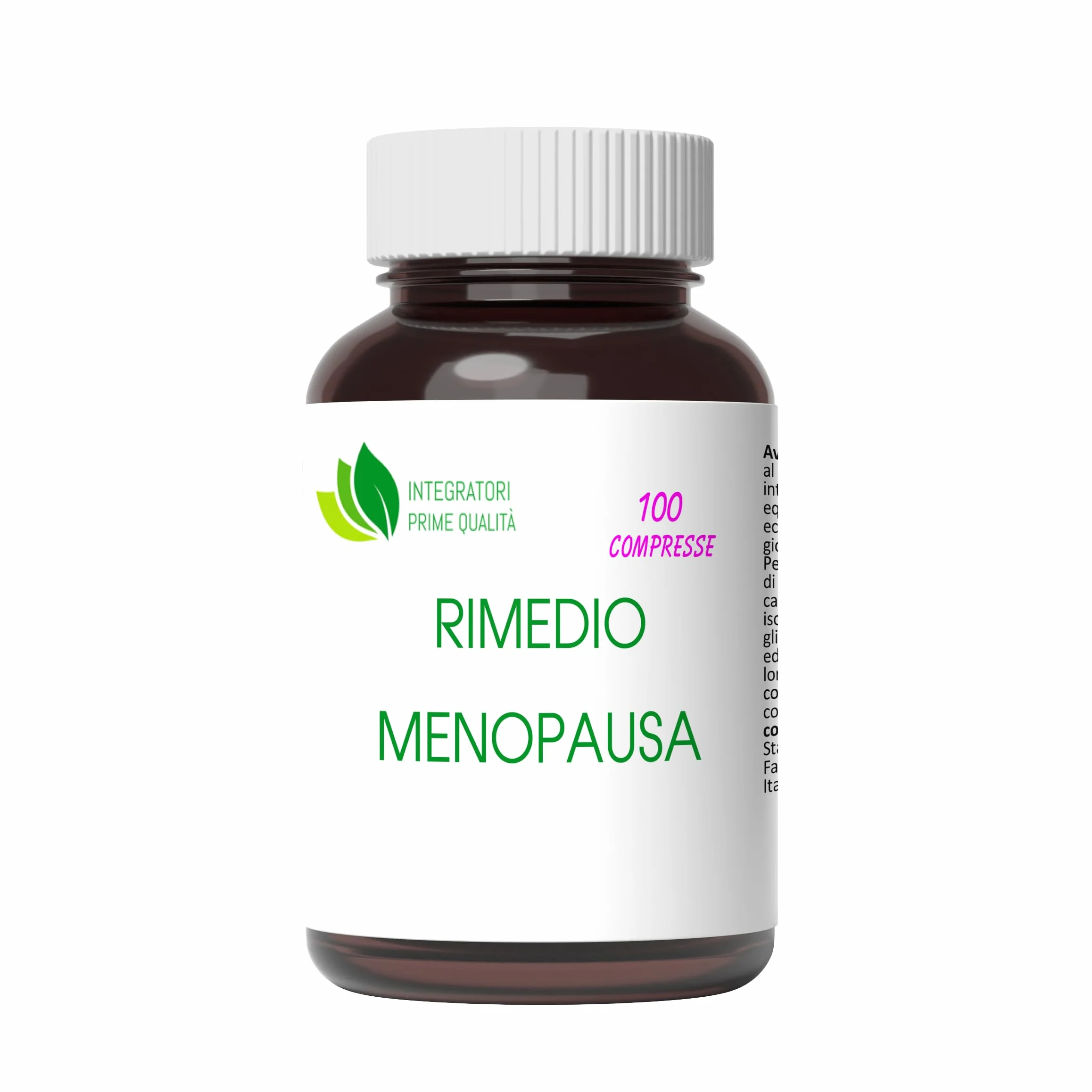 Rimedio Menopausa 100 Compresse - Isoflavoni Naturali - Trifoglio Rosso Agnocasto Cimicifuga Kudzu Moringa Dioscorea Verbena
