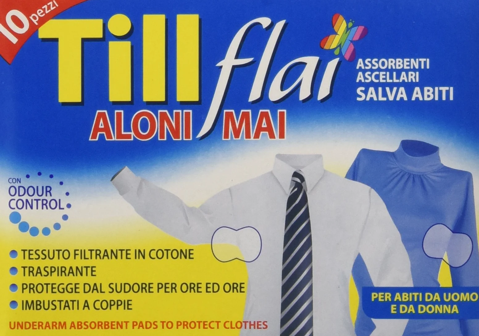 Till Flai Assorbente Ascellare Pacco da 10 Pezzi