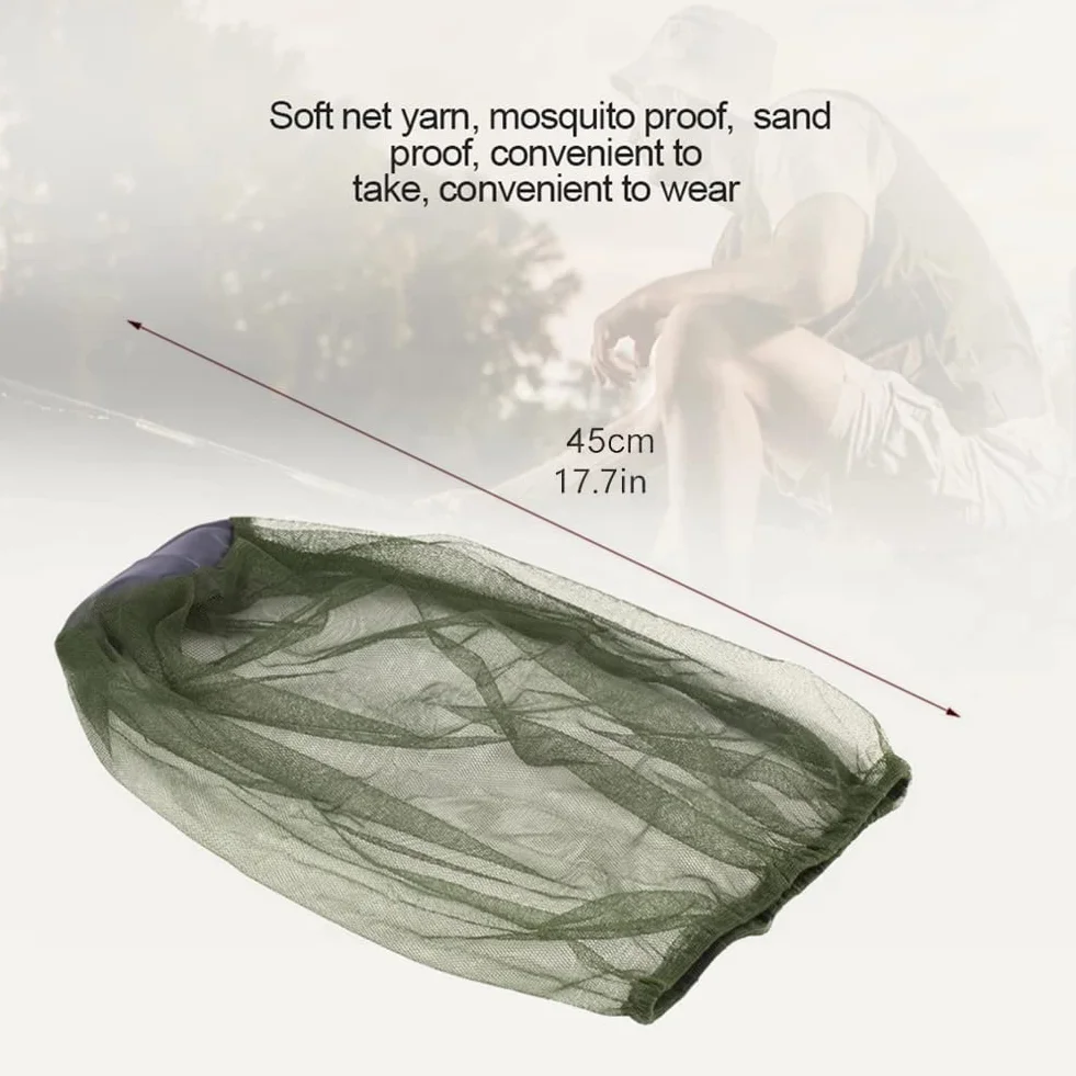 Rete per Insetti per la Testa Zanzariera Viso Cappello Antimalvagio Protezione Campeggio Pesca