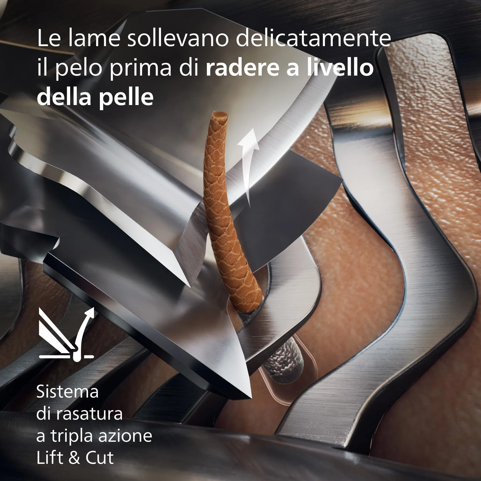 Philips Shaver i9000 Prestige Rasoio Elettrico Wet & Dry Skin IQ Triplo Sistema Lift & Cut Doppie Lame Acciaio 360º XP9207/30
