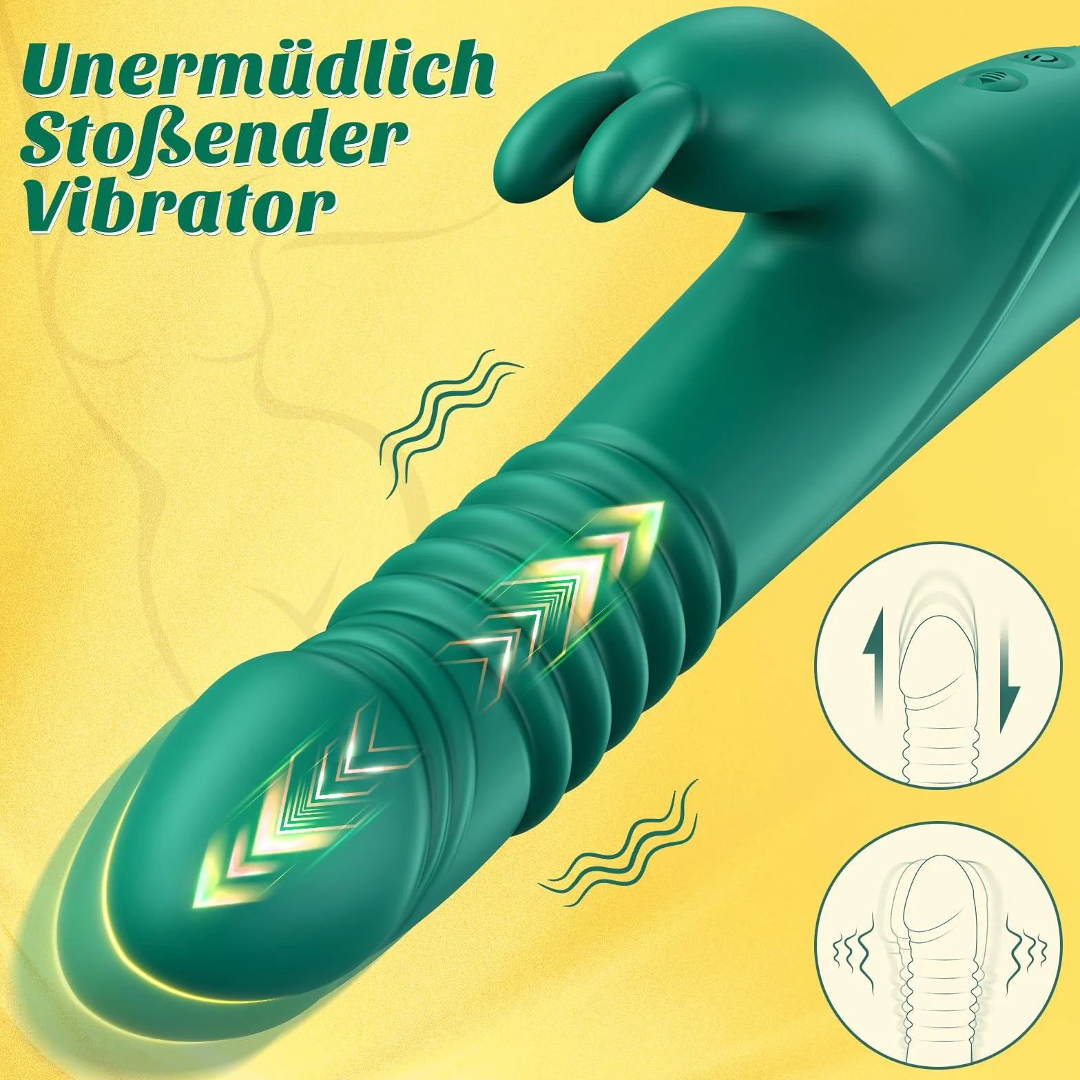 Vibrazione per le donne vibratore di spinta, Dildo Sex Toys per le donne Giocattoli del sesso di coppia Set di vibratori per le donne Clitoride Solo, G Spot Rabbit Vibratore