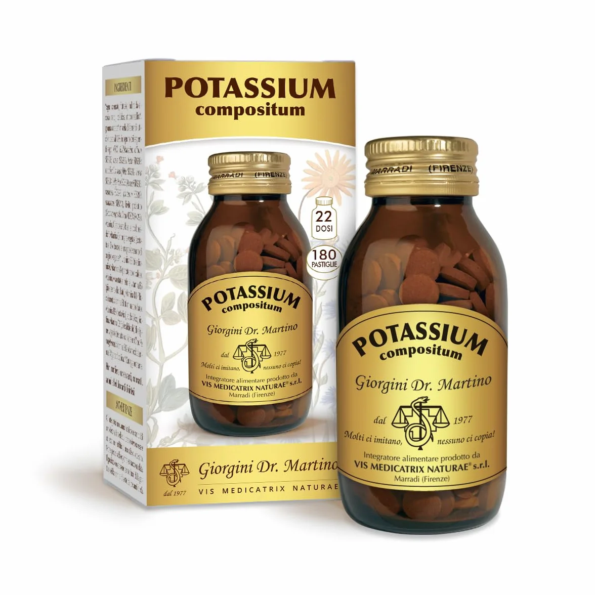 Dr Giorgini Integratore Alimentare, Potassium Compositum Pastiglie - 90 g