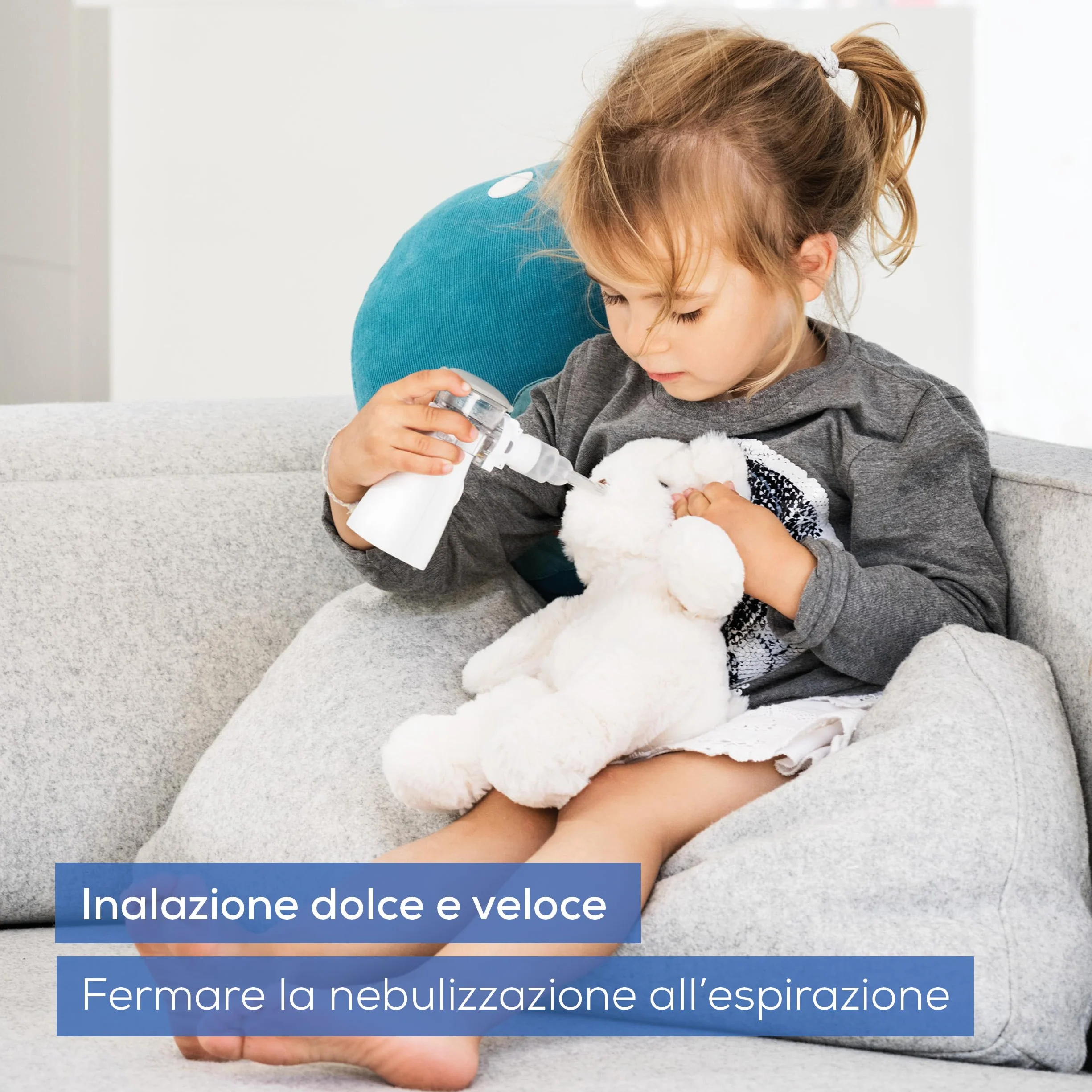 Beurer IH 57 Inalatore a Membrana Vibrante con Tecnologia Intelligente, Orientabile 45°, Breve Tempo di Inalazione