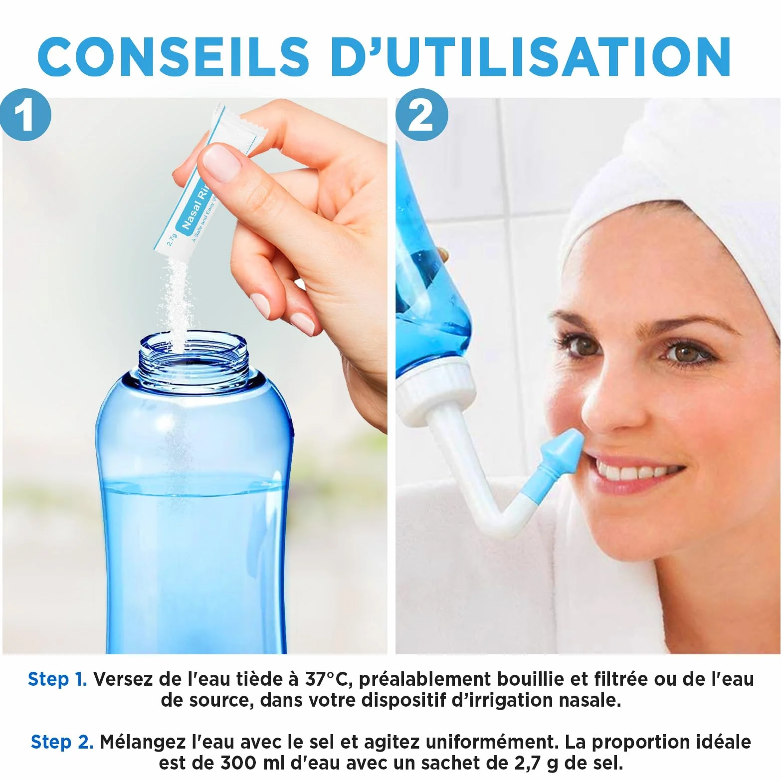 Soluzione Fisiologica per Irrigazione Nasale 60 Bustine 2,7 g – Lavaggi Nasali Adulti e Bambini
