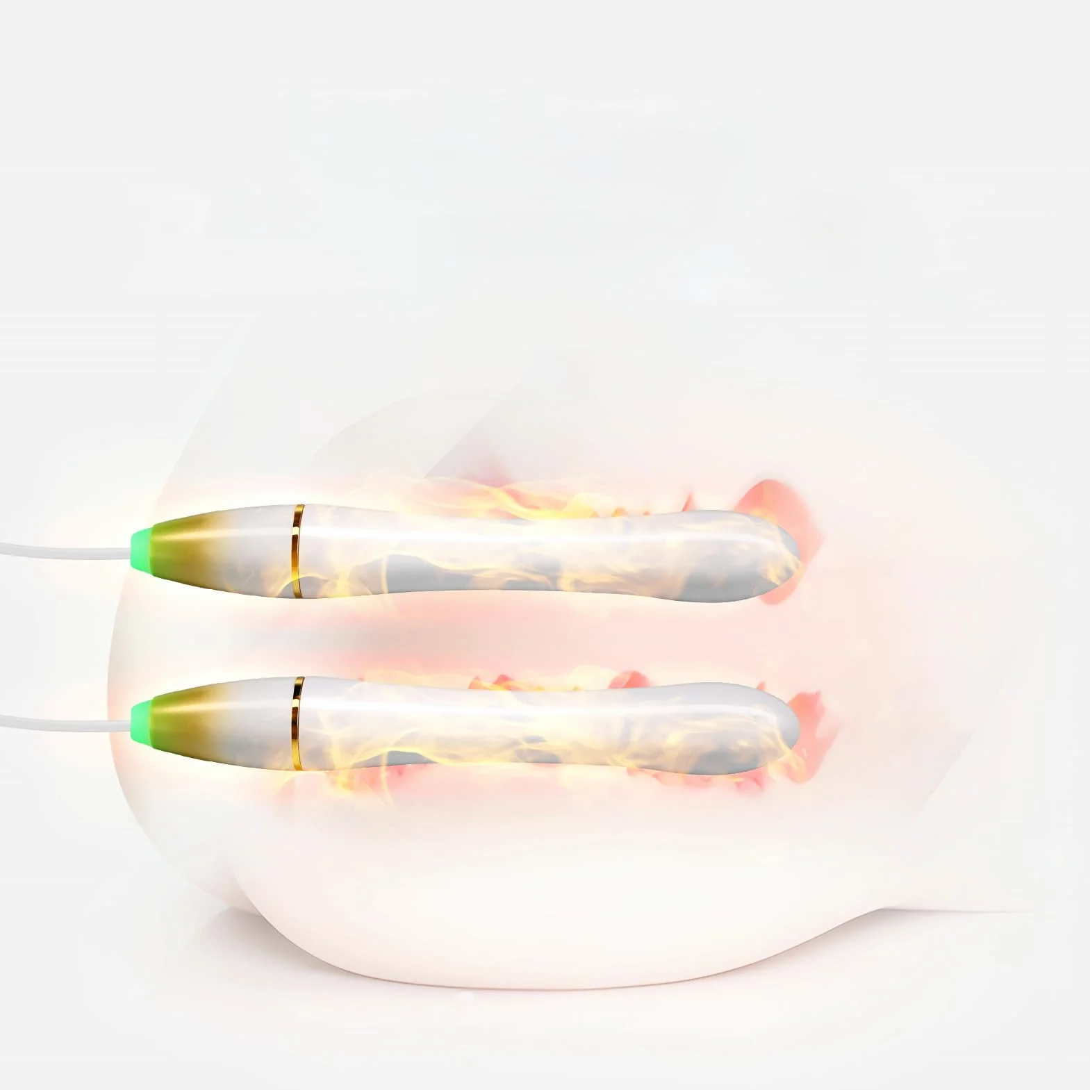 SXOVO Doppia Asta Riscaldante per Masturbatore Uomo Bastone Riscaldante per Vagina e Tunnel Anale Bastone Riscaldante USB a Temperatura Costante da 42°C Toys Sessuali per Uomini (Bianco)