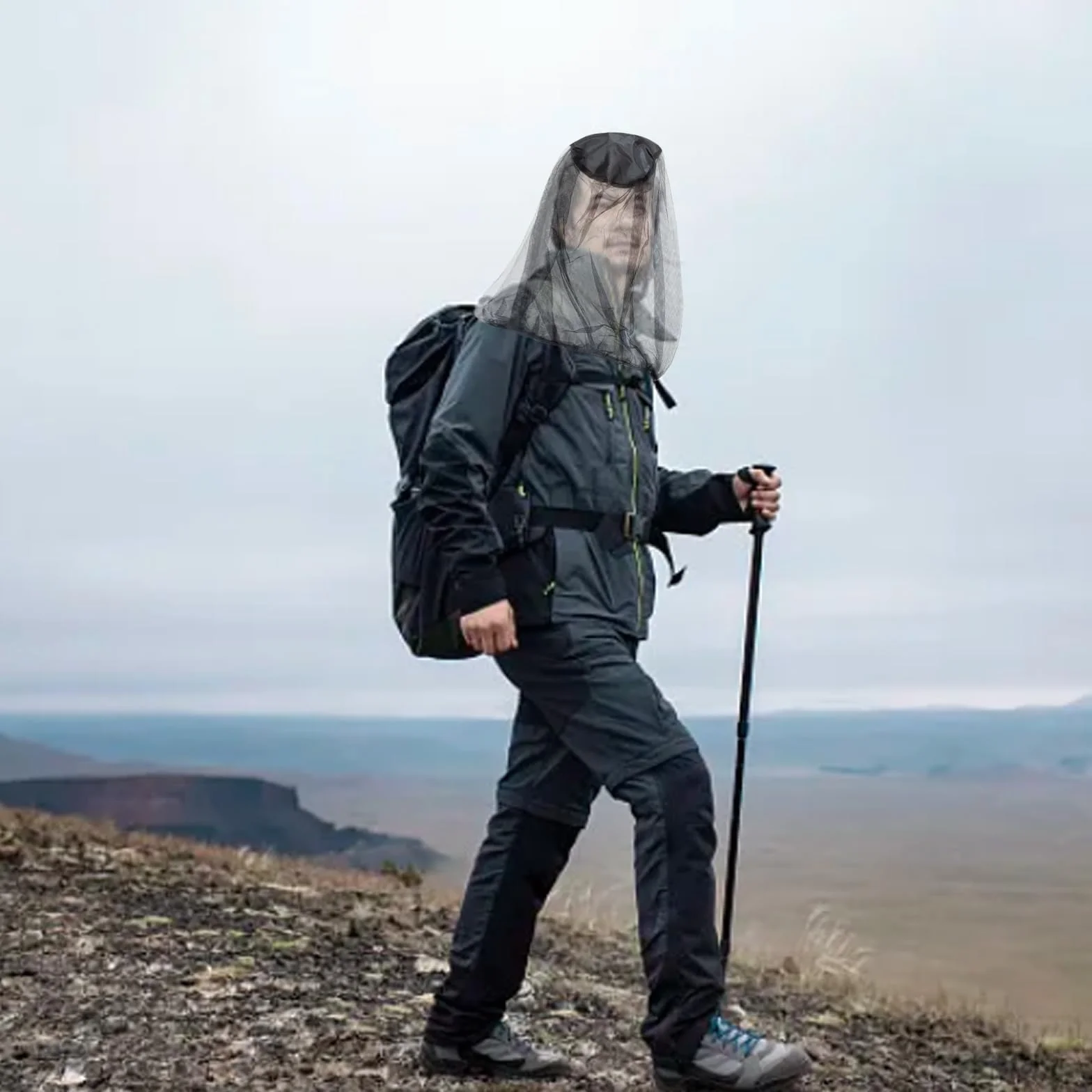 DALAETUS 6 Pezzi Zanzariera Cappello, Rete per Insetti a Maglia Fine, Antimalvagio per Outdoor, Pesca, Campeggio
