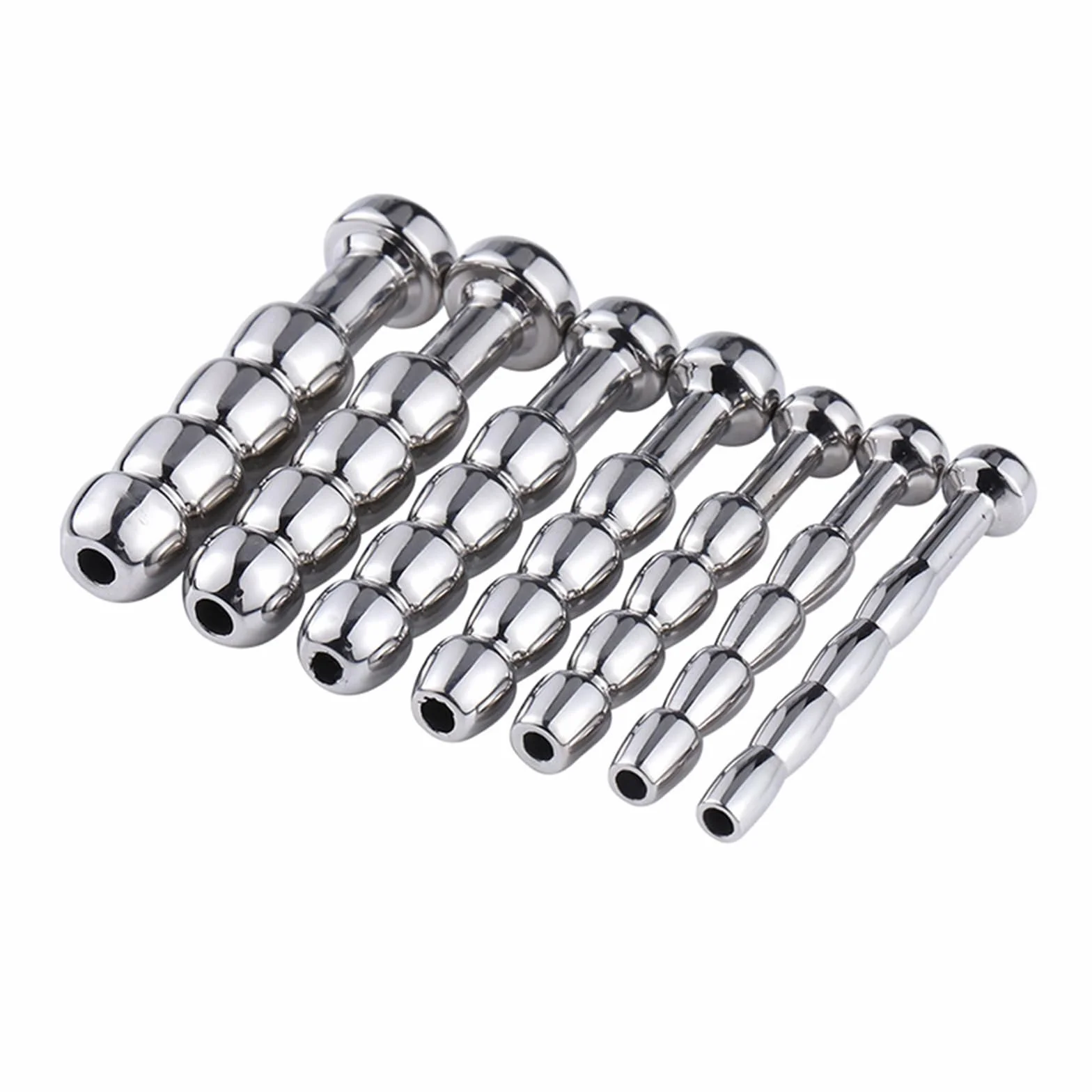 Barre per dilatazione a forma di occhio di cavallo, in acciaio inox, varie misure, F04 (set da 7)