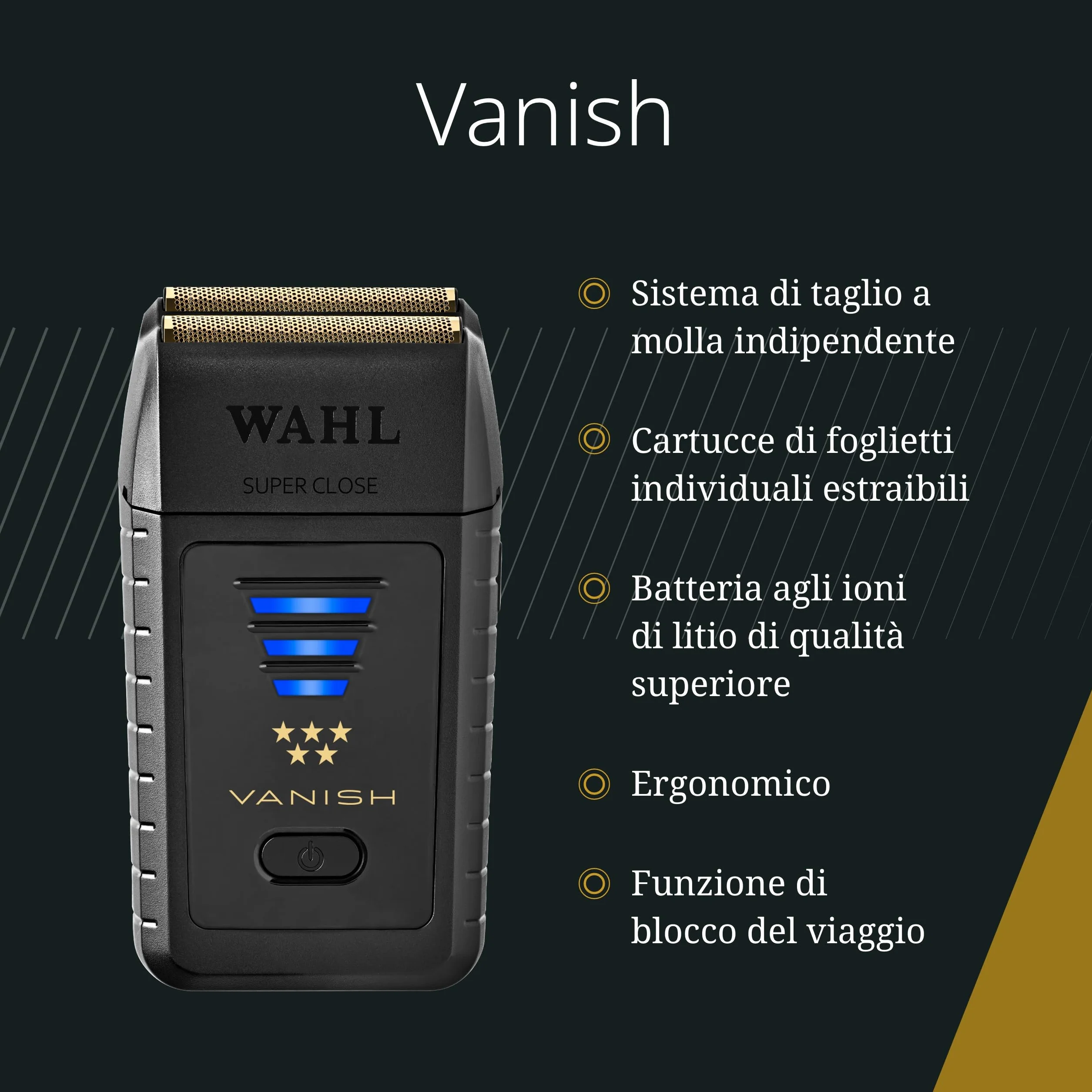Wahl Vanish Strumento di rifinitura Rasoio rasatura liscia finitura pulita