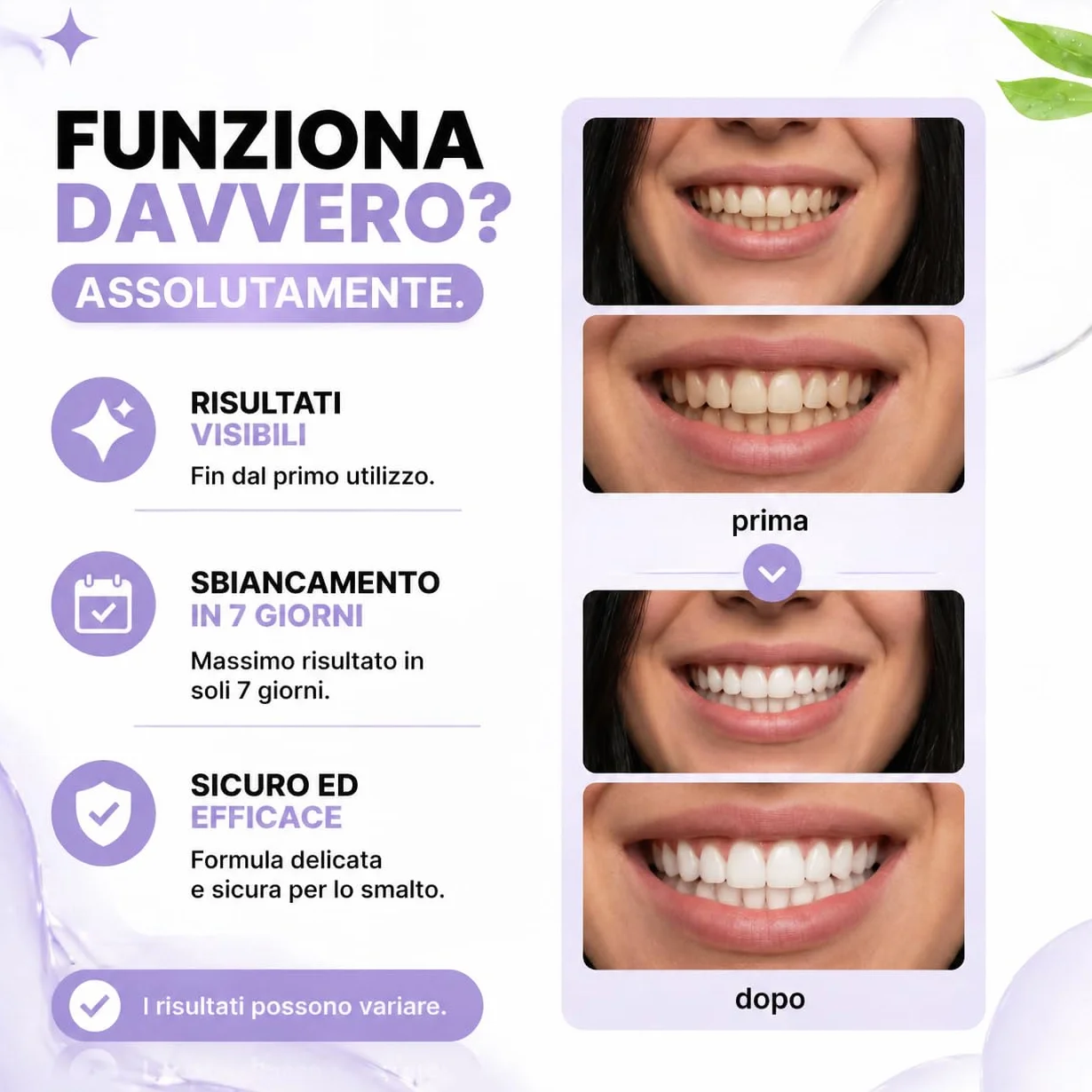 Dr Dent Bleaching Strips 42 Strisce Sbiancanti per Denti Senza Perossido Tecnologia Viola Delicate sullo Smalto