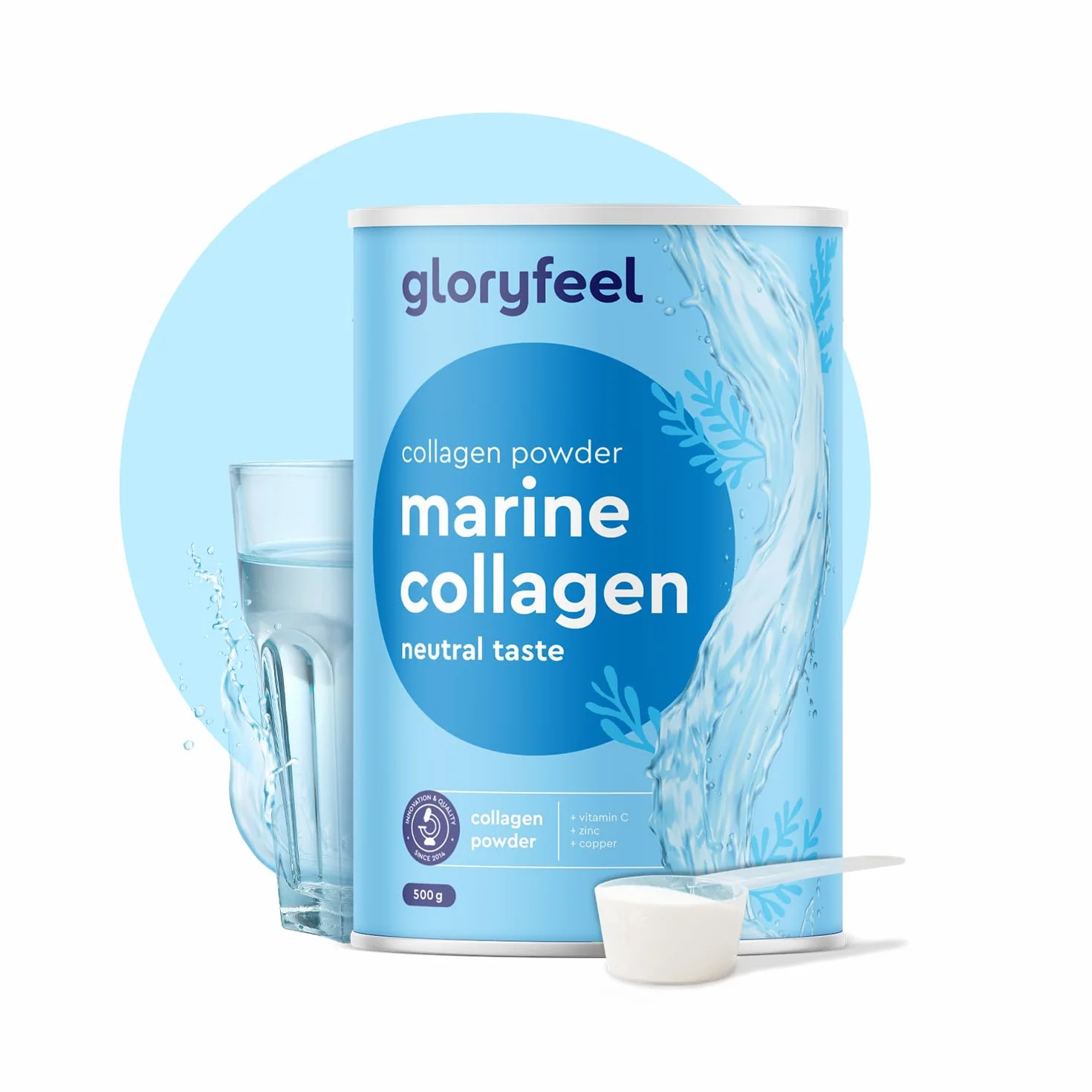 Collagene Marino Idrolizzato in Polvere VERISOL 500 g con Vitamina C Rame Zinco per Pelle Articolazioni Capelli