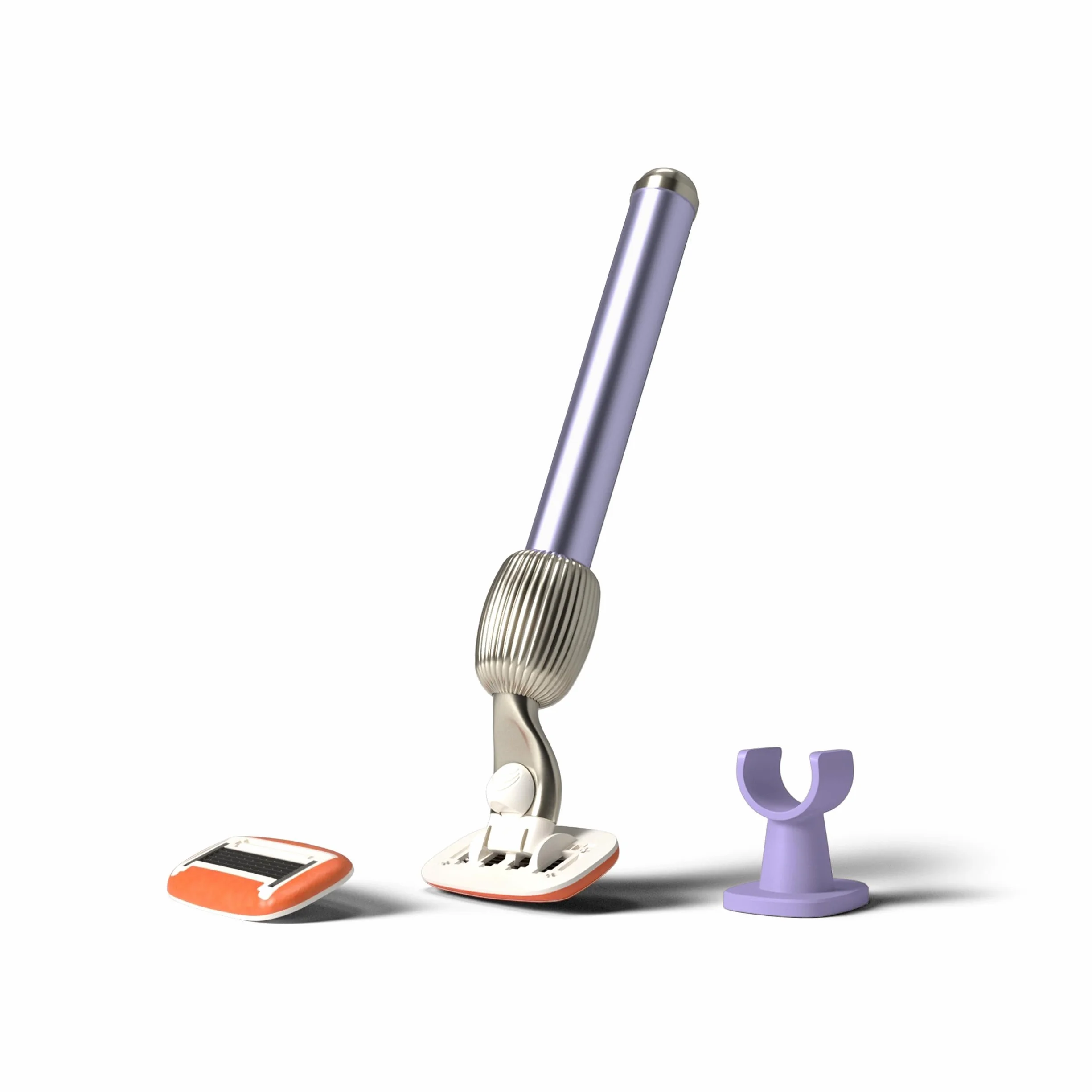 Fler The Razor Starter Set - Rasoio Donna 5 Lame con Supporto e 2 Lamette di Ricambio, Aloe Vera, Vitamina E, Lilla Lilac