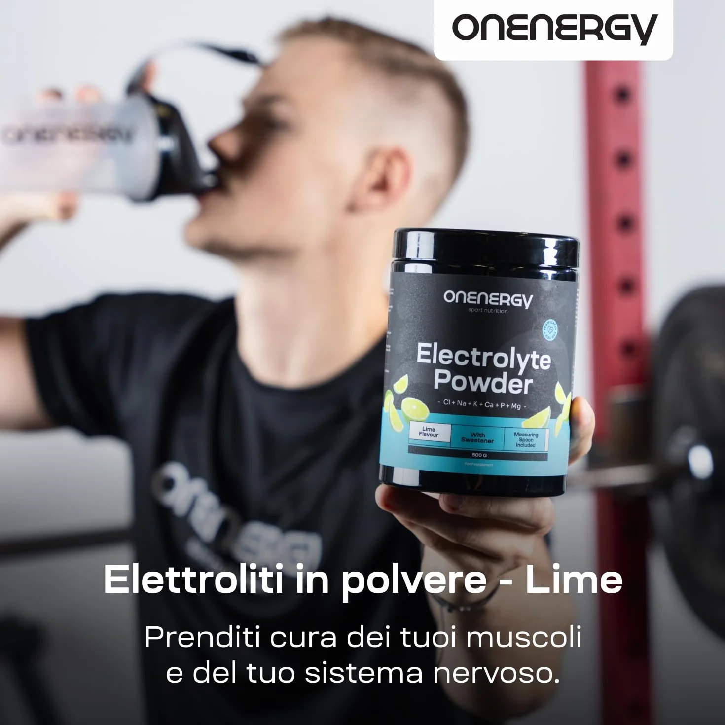 Elettroliti a Praga - Lime - 500 g - 142 dosi - Mix di 6 Minerali - Idratazione - Supporto Muscolare e Nervoso - Con Cucchiaio di Misura - Per Quasi 5 Mesi
