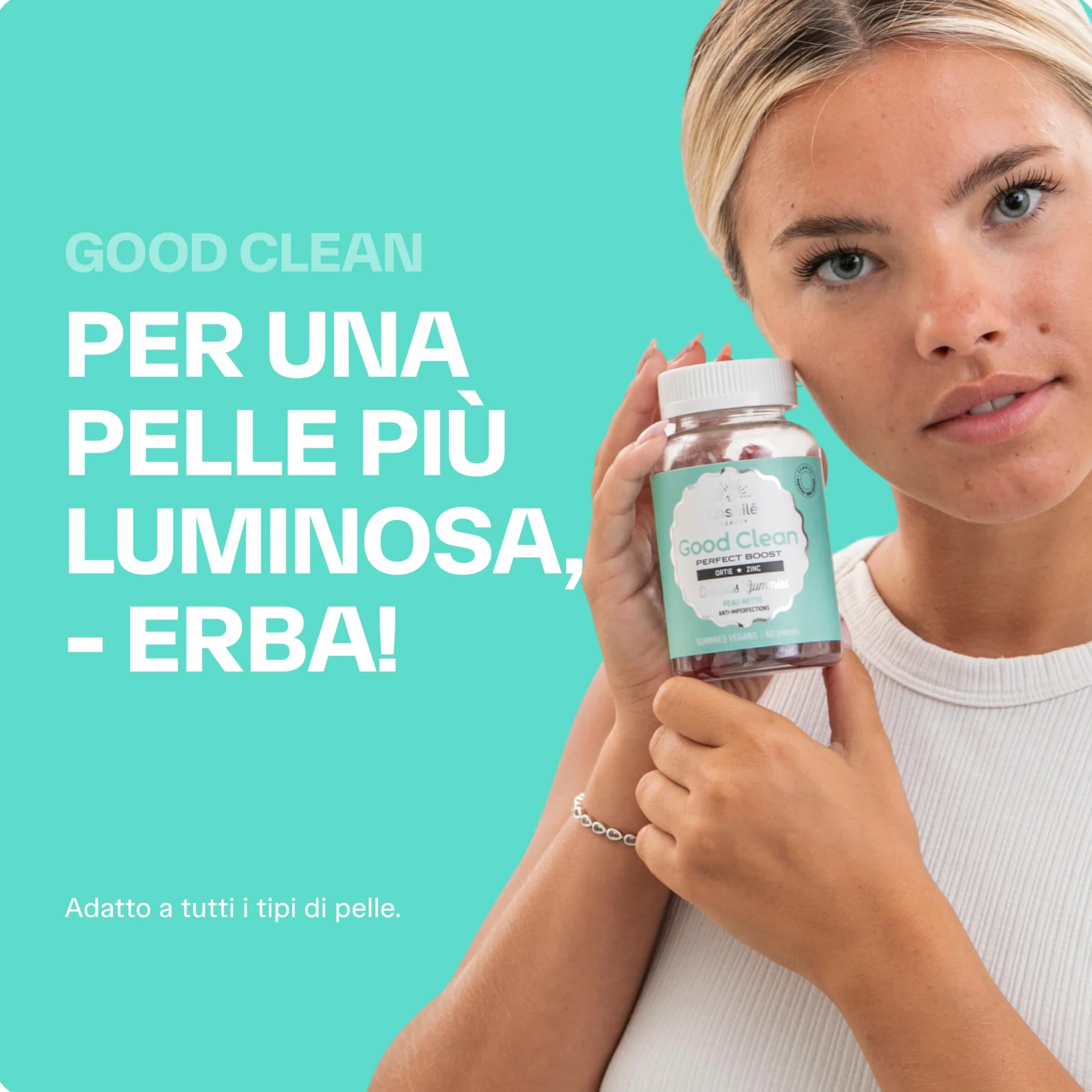 Lashilé Beauty Integratore Alimentare Anti-Acne 120 Gummies Pelle Netta Bardana Ortica Zinco