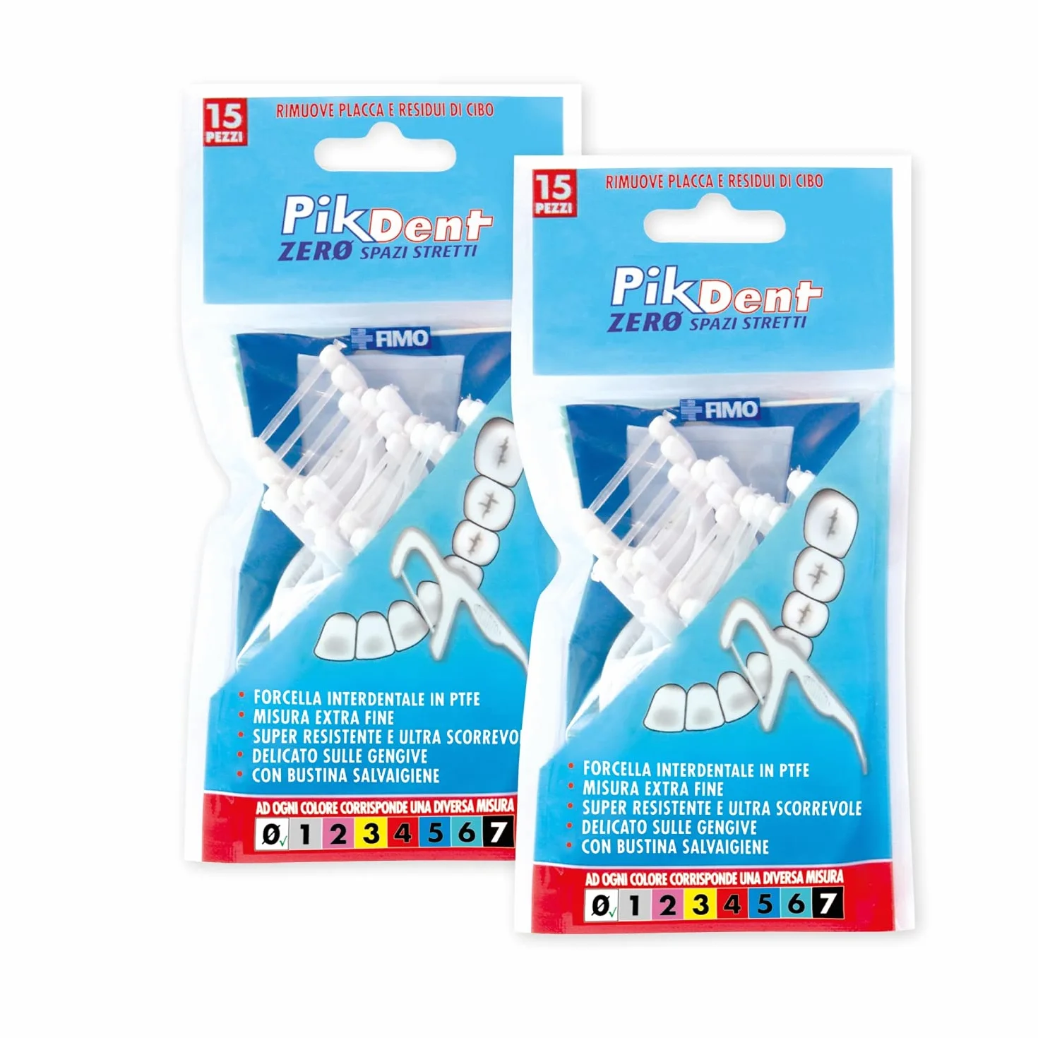 Pikdent Zero Spazi Stretti - Forcelle Interdentali con nastro in PTFE - Comode Come Lo Stuzzicadenti, Efficaci Come il Filo Interdentale - 30 Forcelle